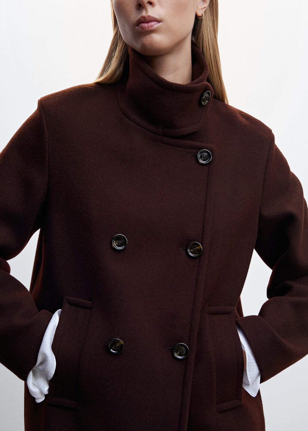 Ladies funnel neck coat best sale