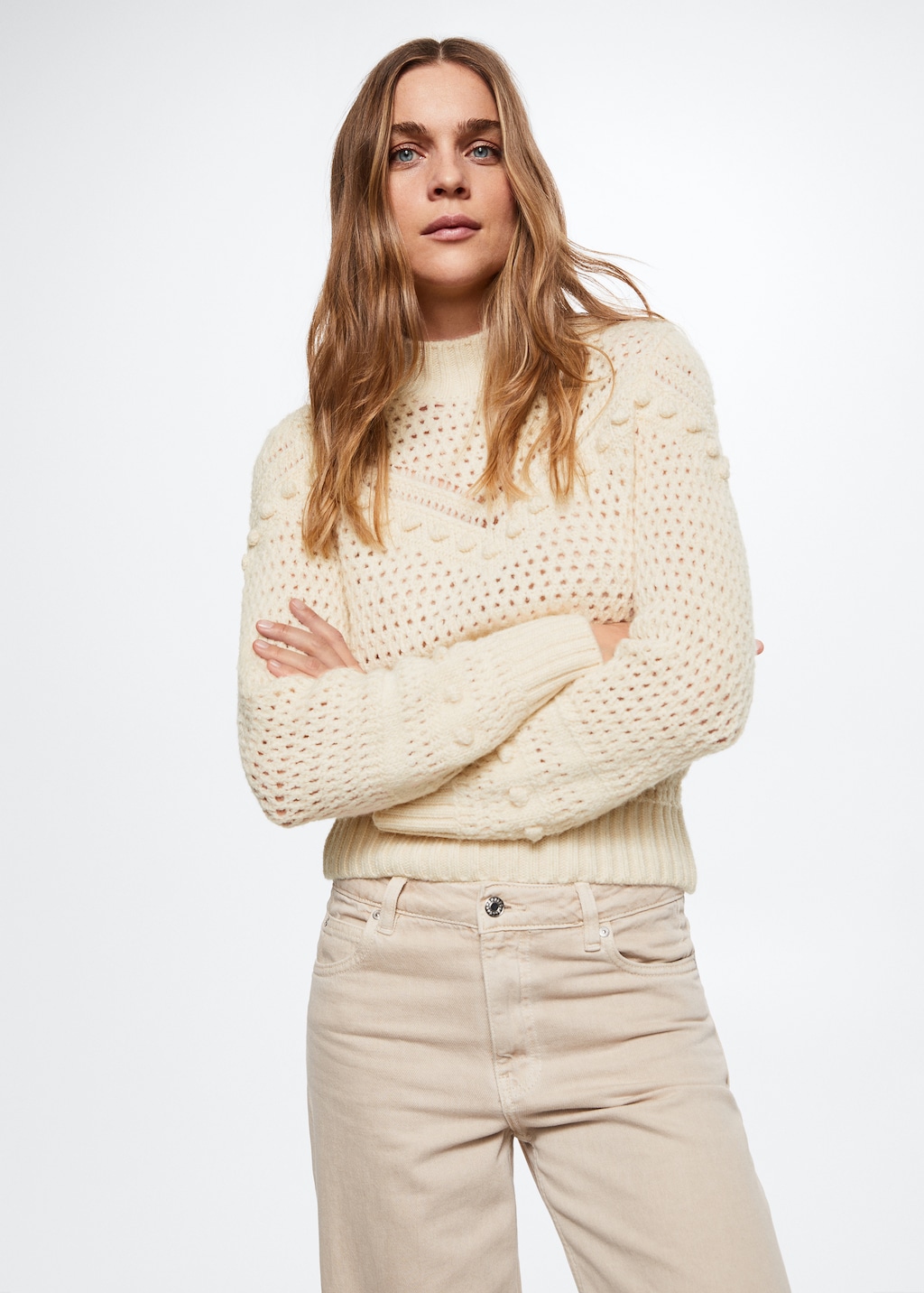 Openwork knit sweater - Medium plane