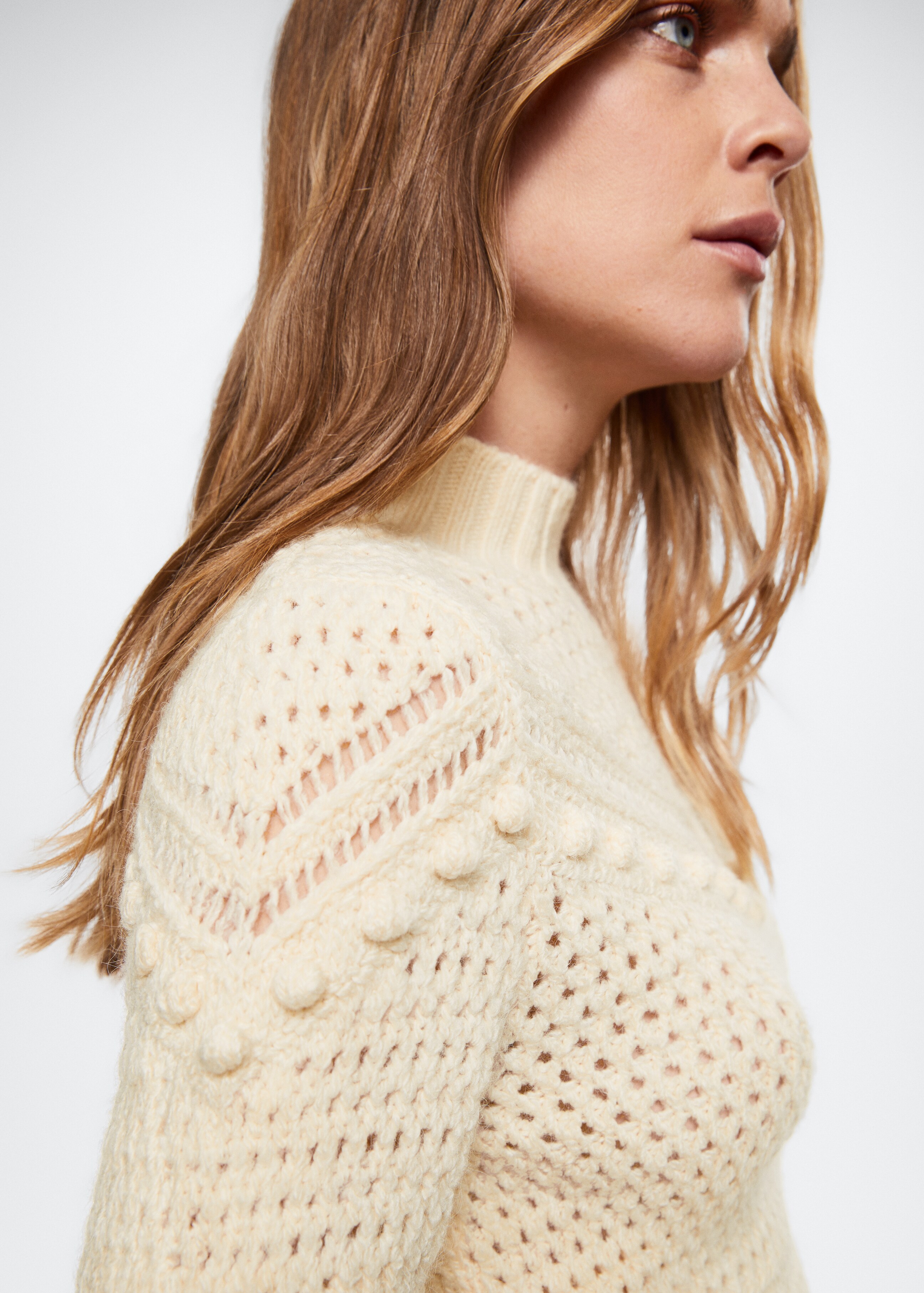 Openwork knit sweater