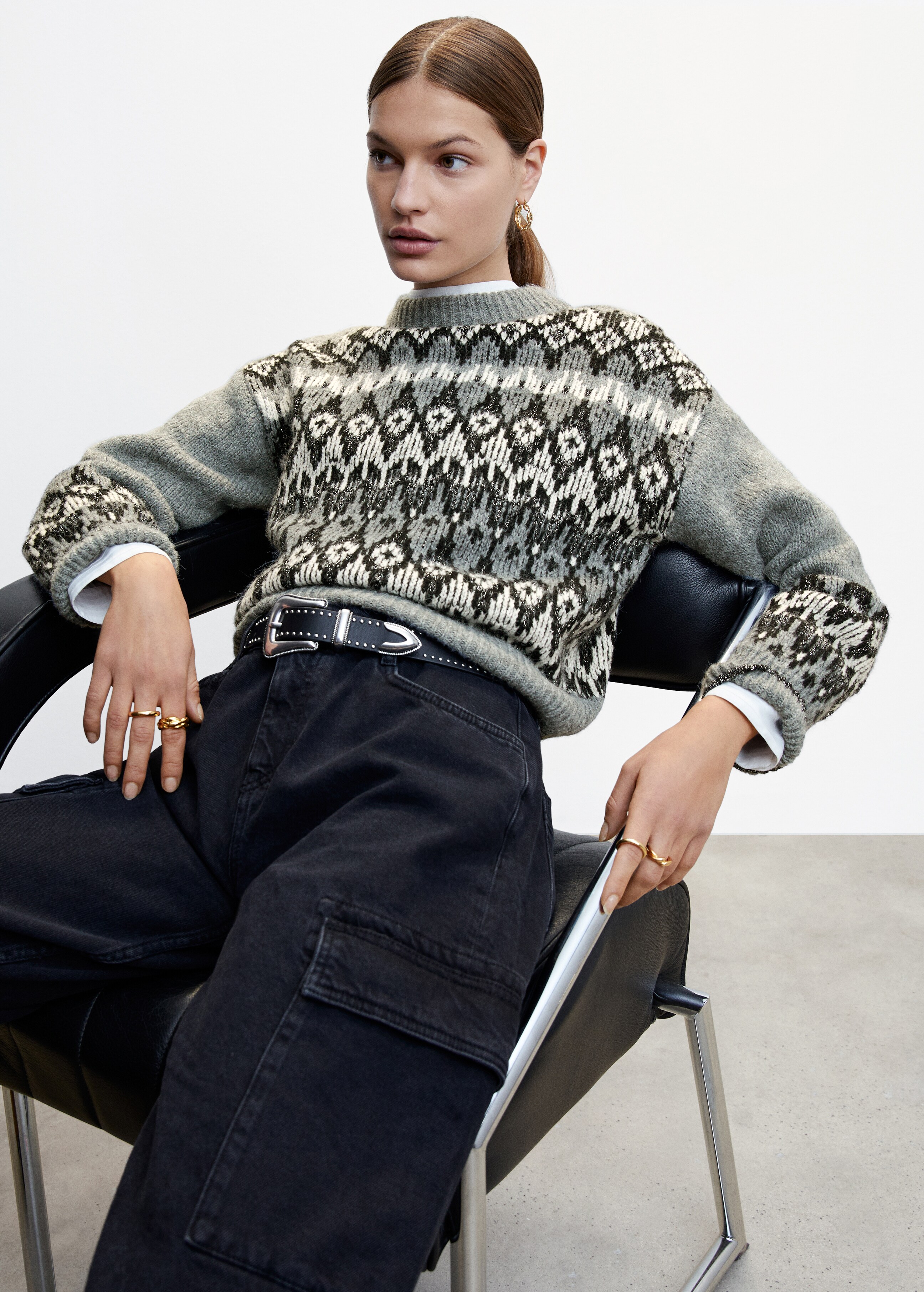 Lurex sweater with trims - Details of the article 1