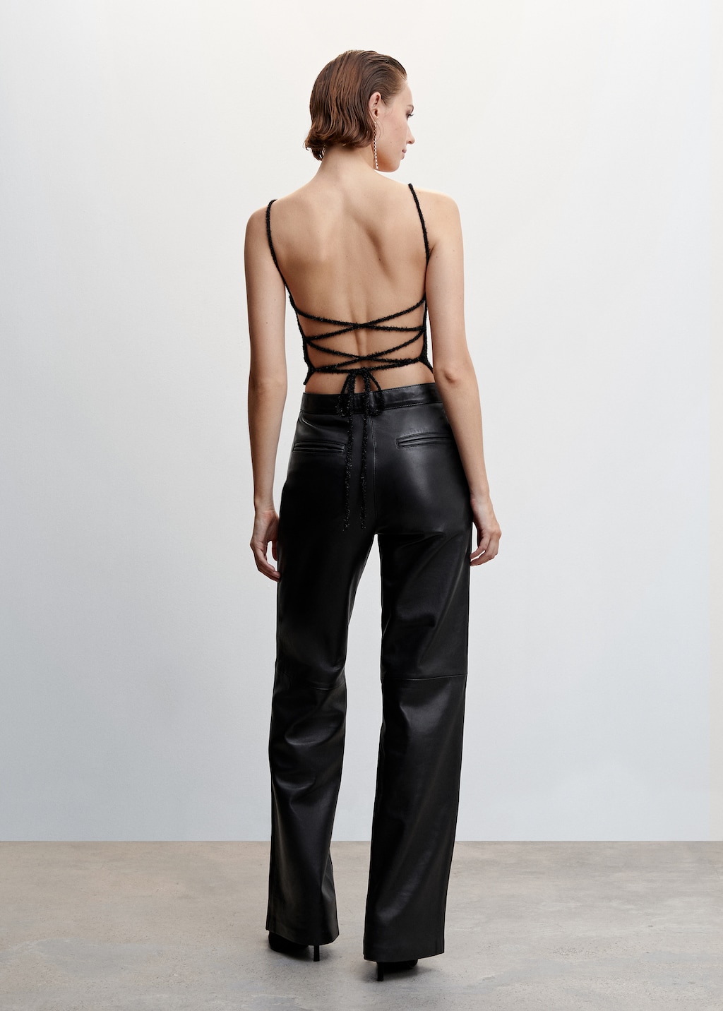 Cross back lurex top - Reverse of the article