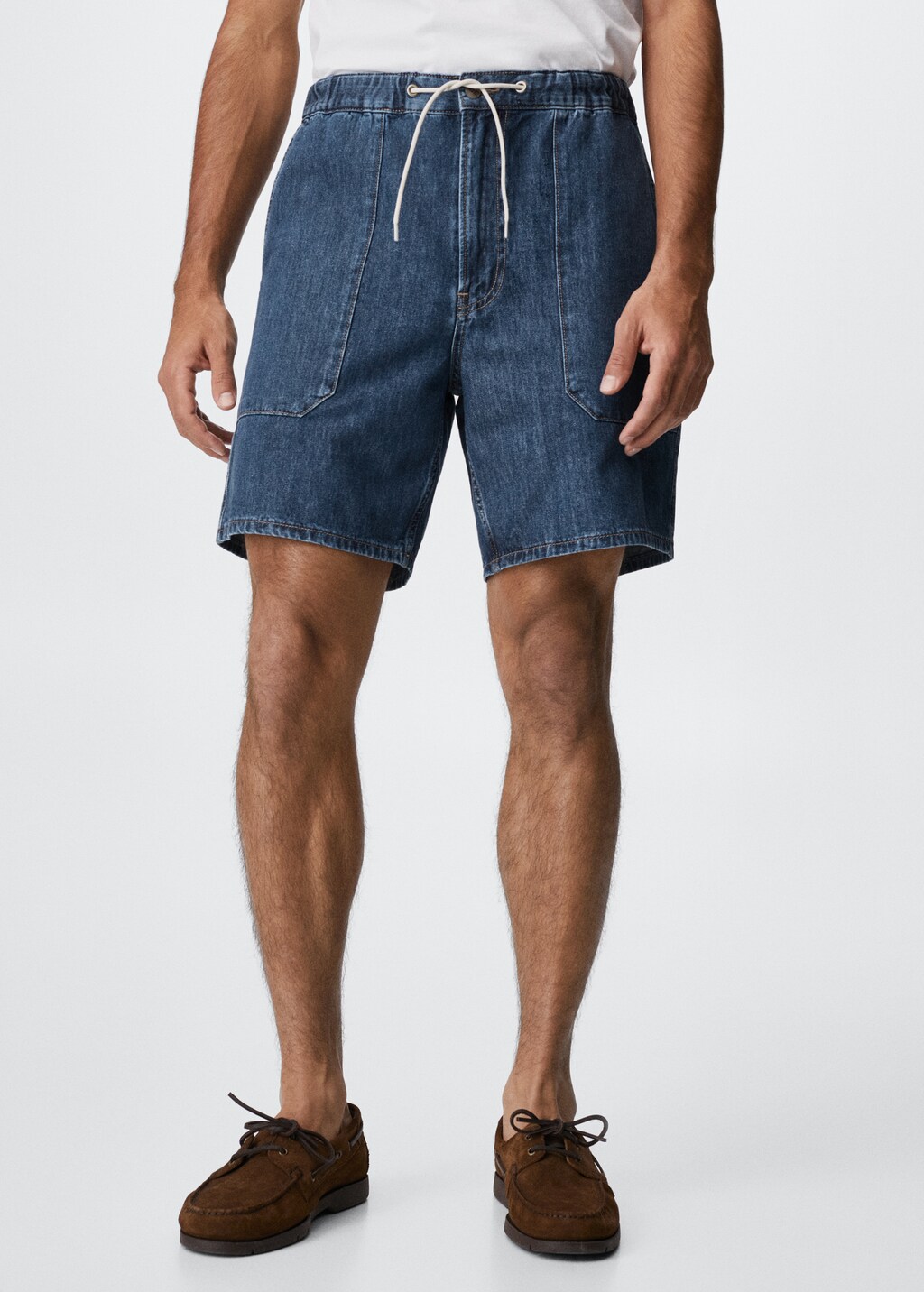 Mens drawstring denim shorts hotsell