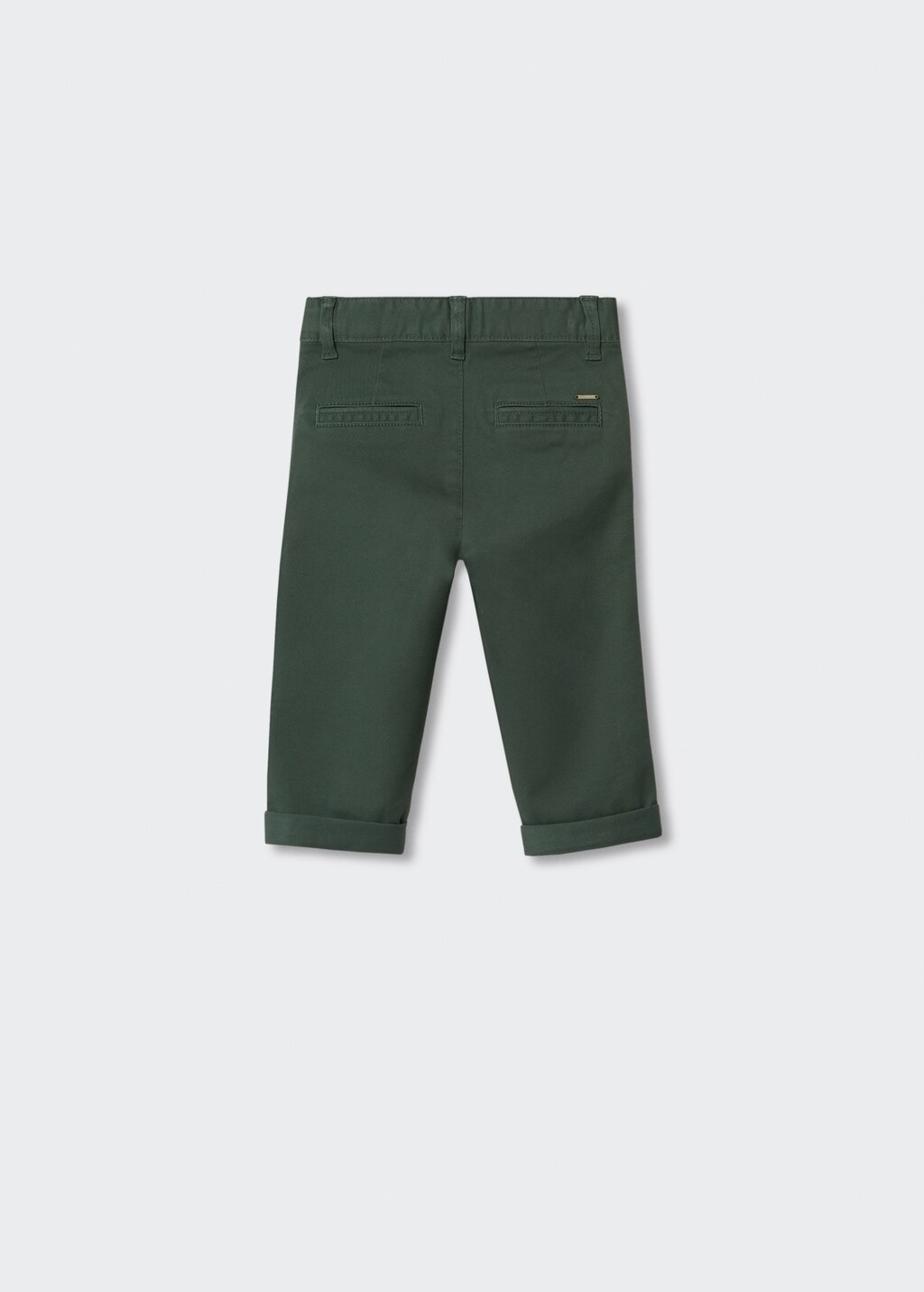 Stretchy chinos - Reverse of the article