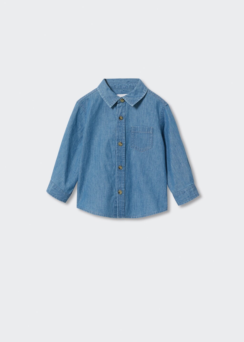 Regular-fit denim shirt with chest pocket - Article without model