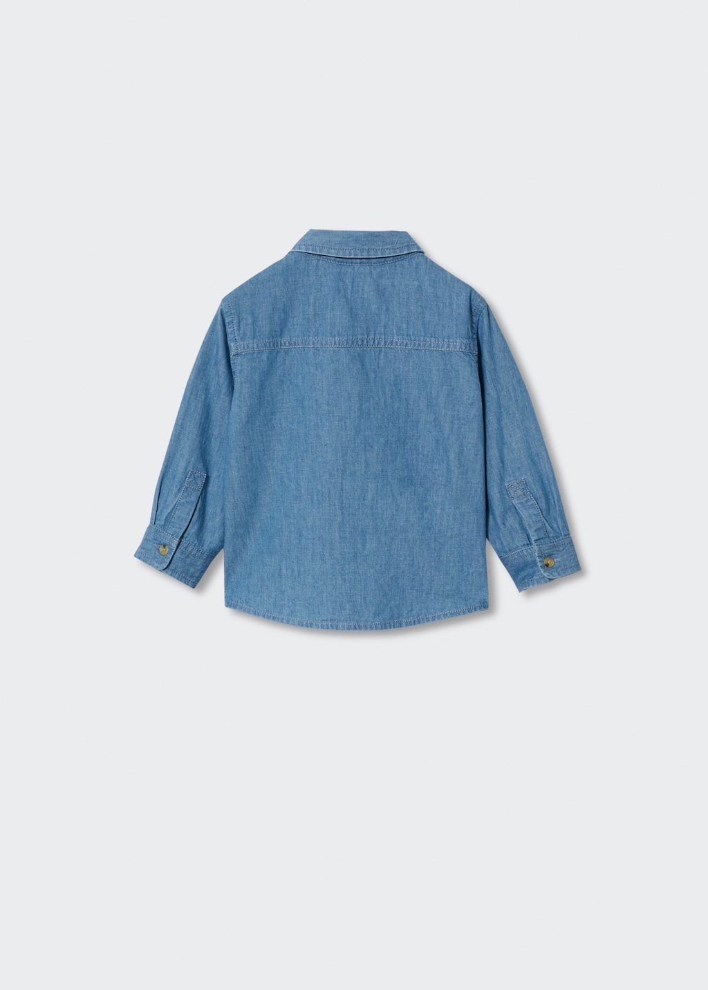 Regular-fit denim shirt with chest pocket - Reverse of the article