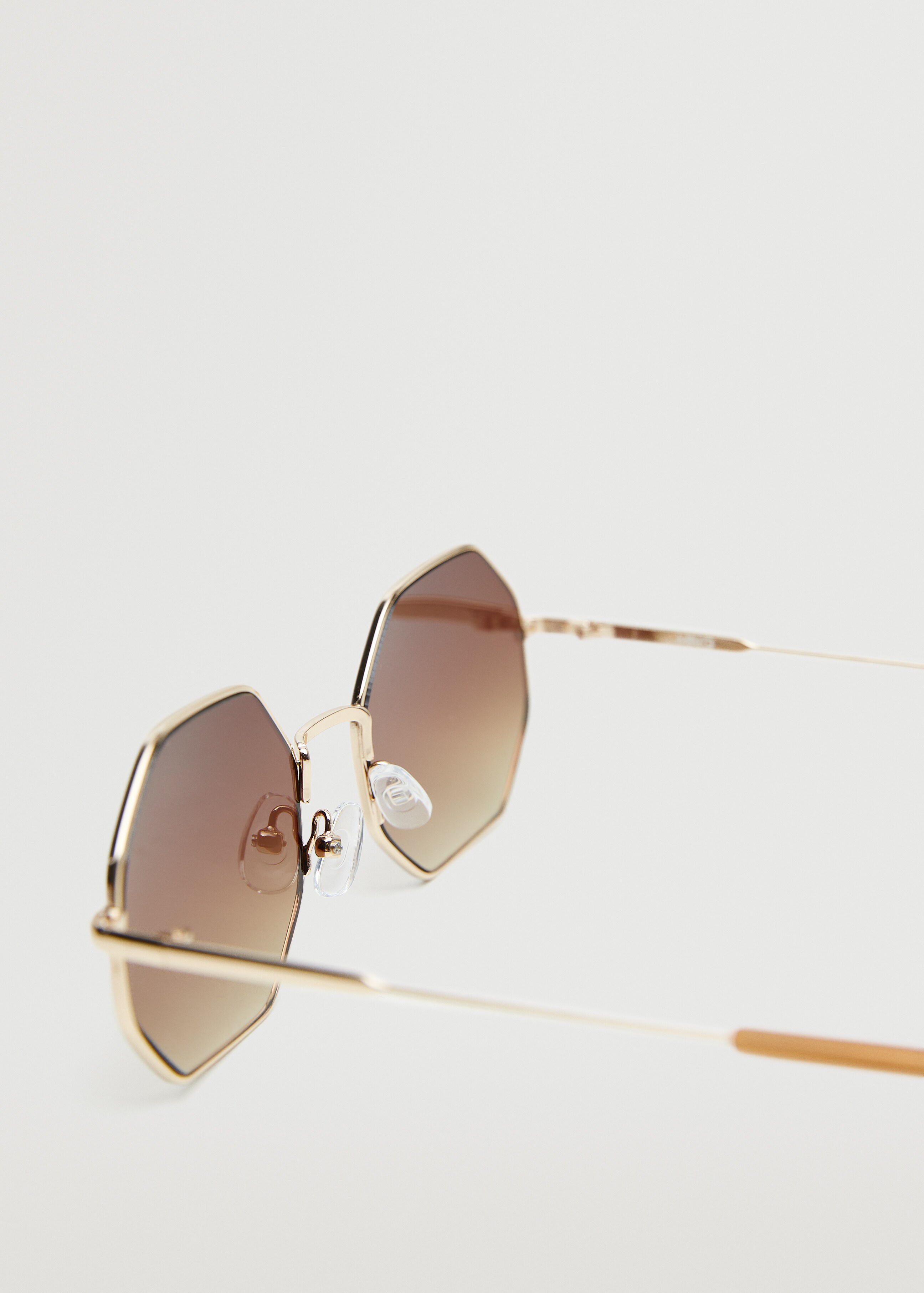 Hexagonal metal frame sunglasses - Medium plane
