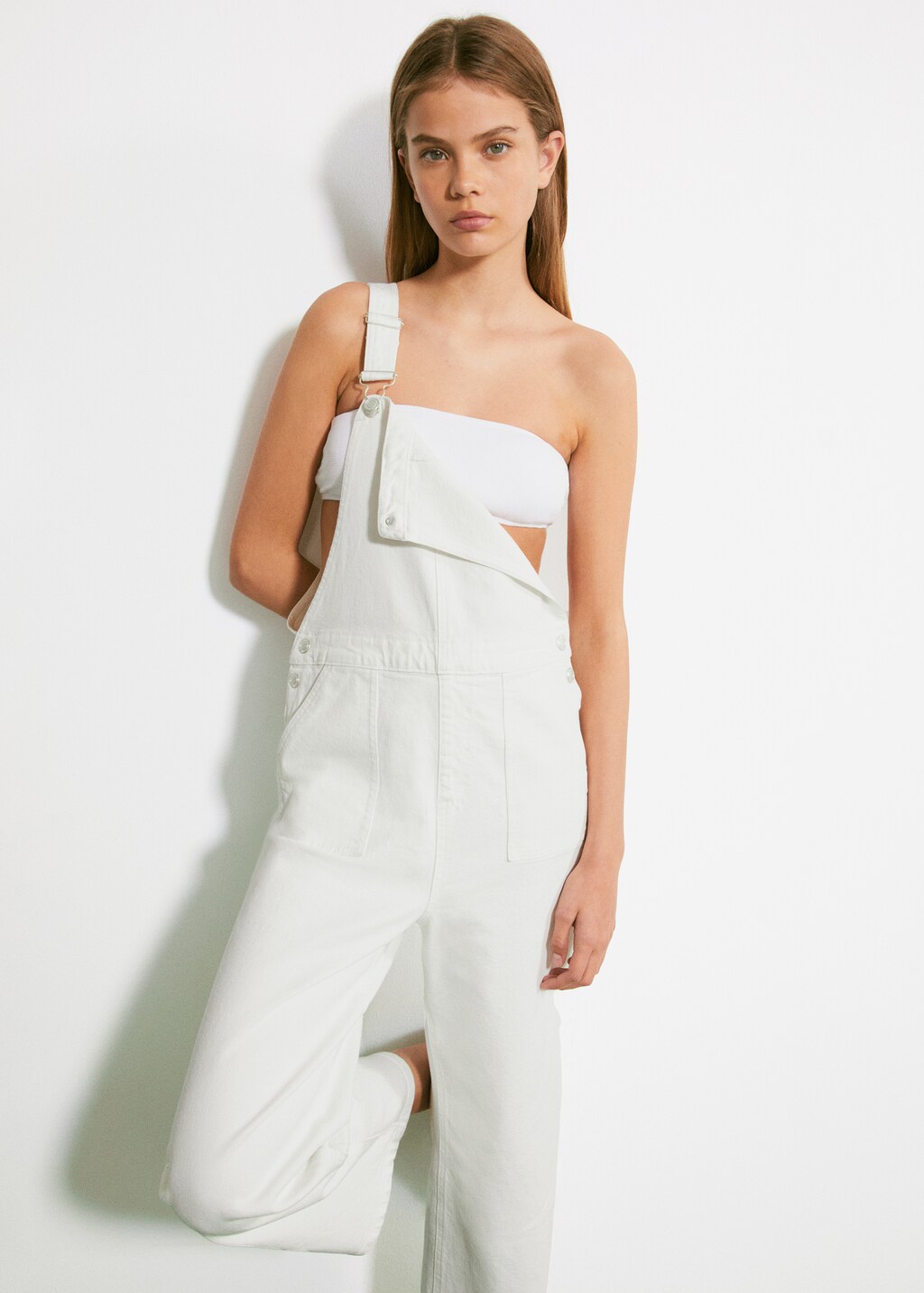 Denim culotte dungarees - Details of the article 5