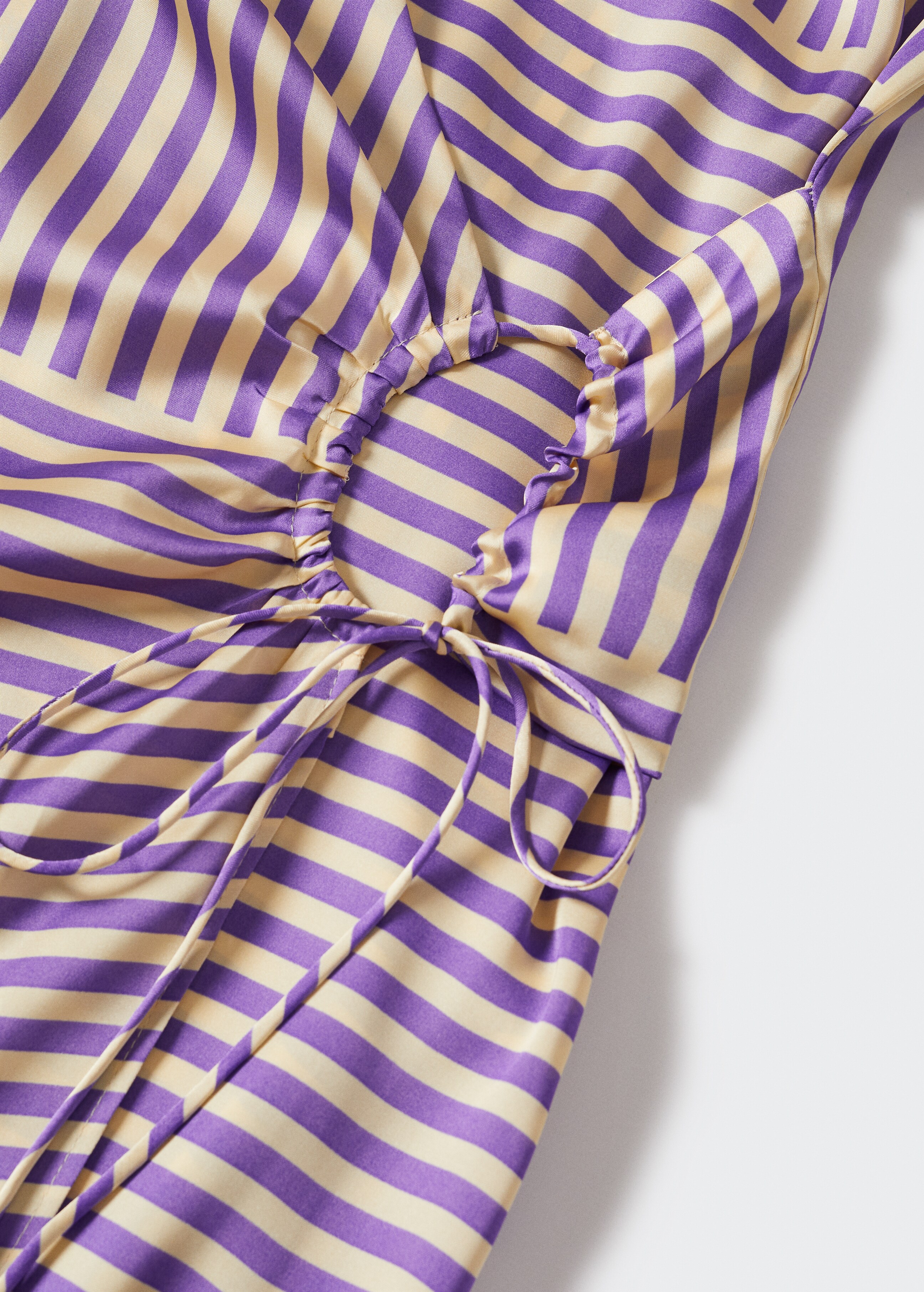 Striped satin dress - Details of the article 8
