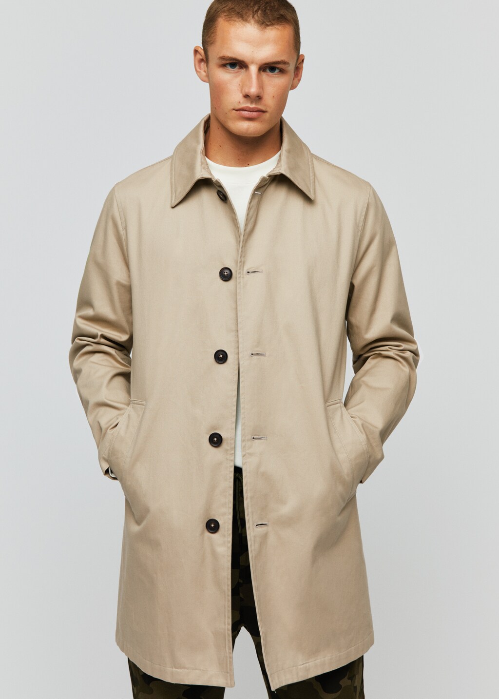 Water-repellent cotton trench coat - Details of the article 6