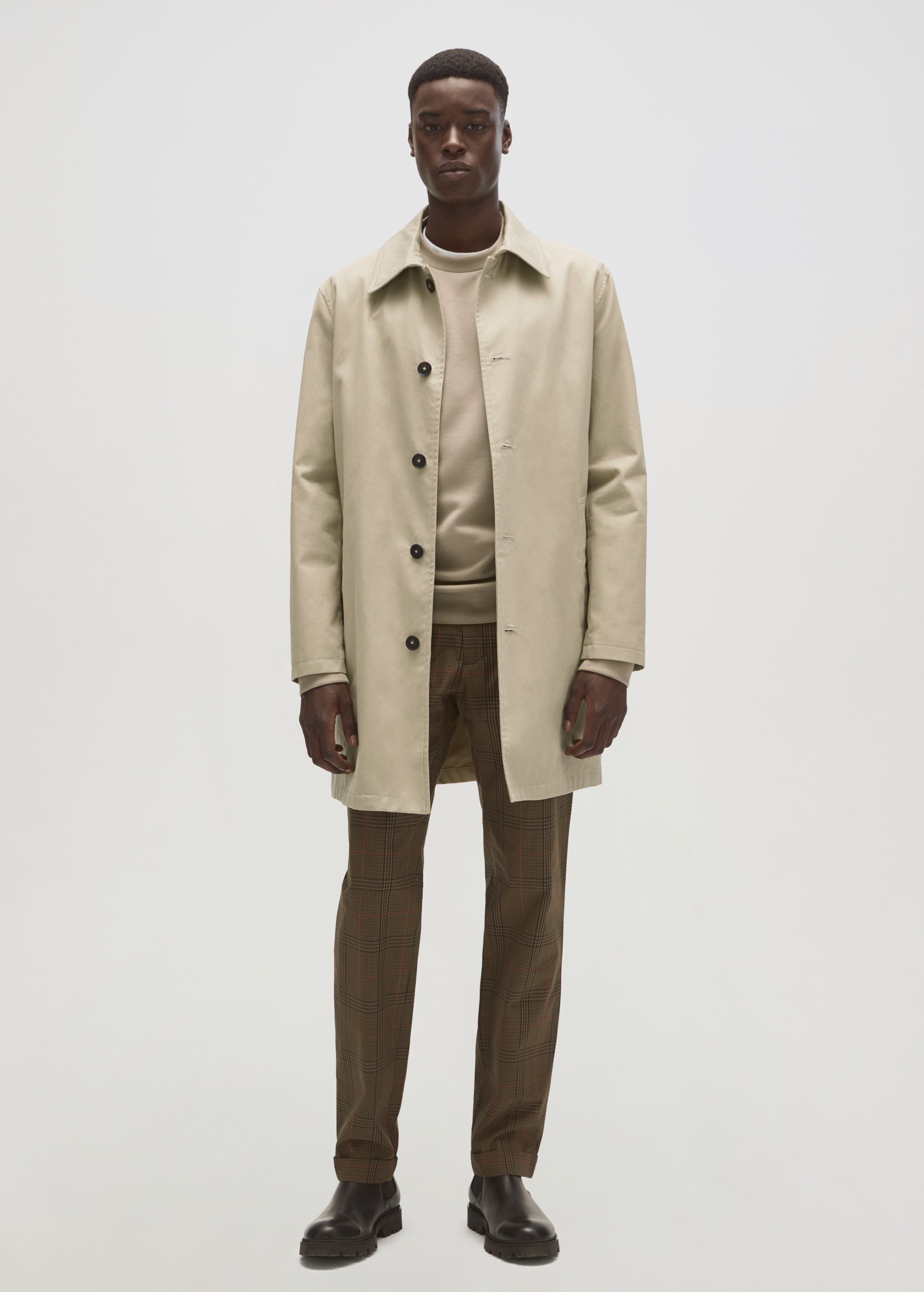 Water-repellent cotton trench coat - Details of the article 7