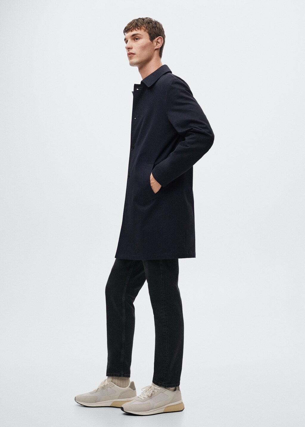 Water-repellent cotton trench coat - Details of the article 2