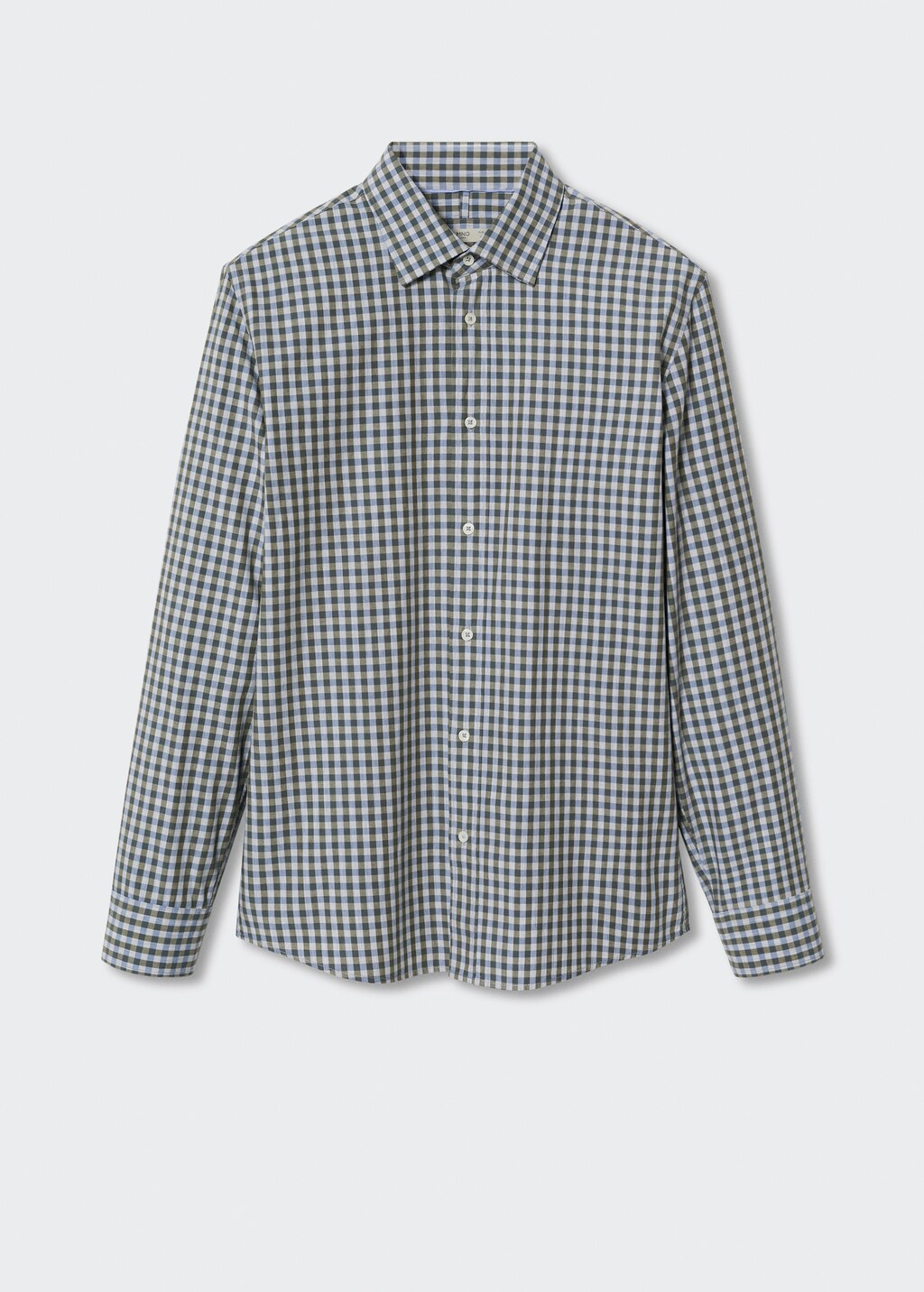 Gingham check cotton shirt