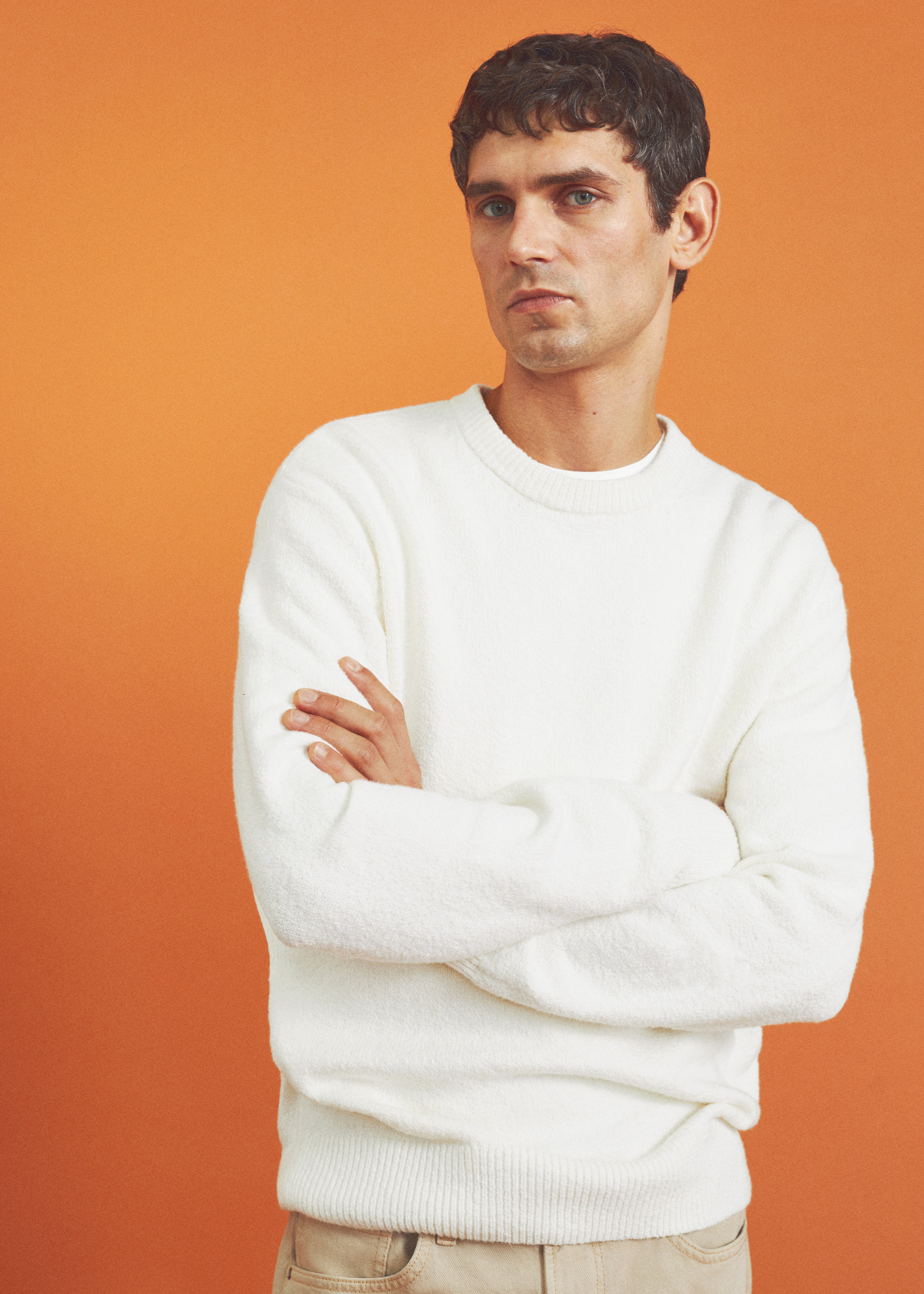 Textured cotton sweater - Details of the article 5