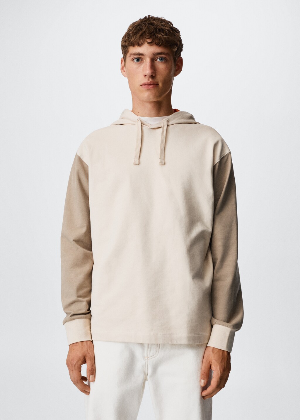 Contrast cotton sweatshirt - Medium plane