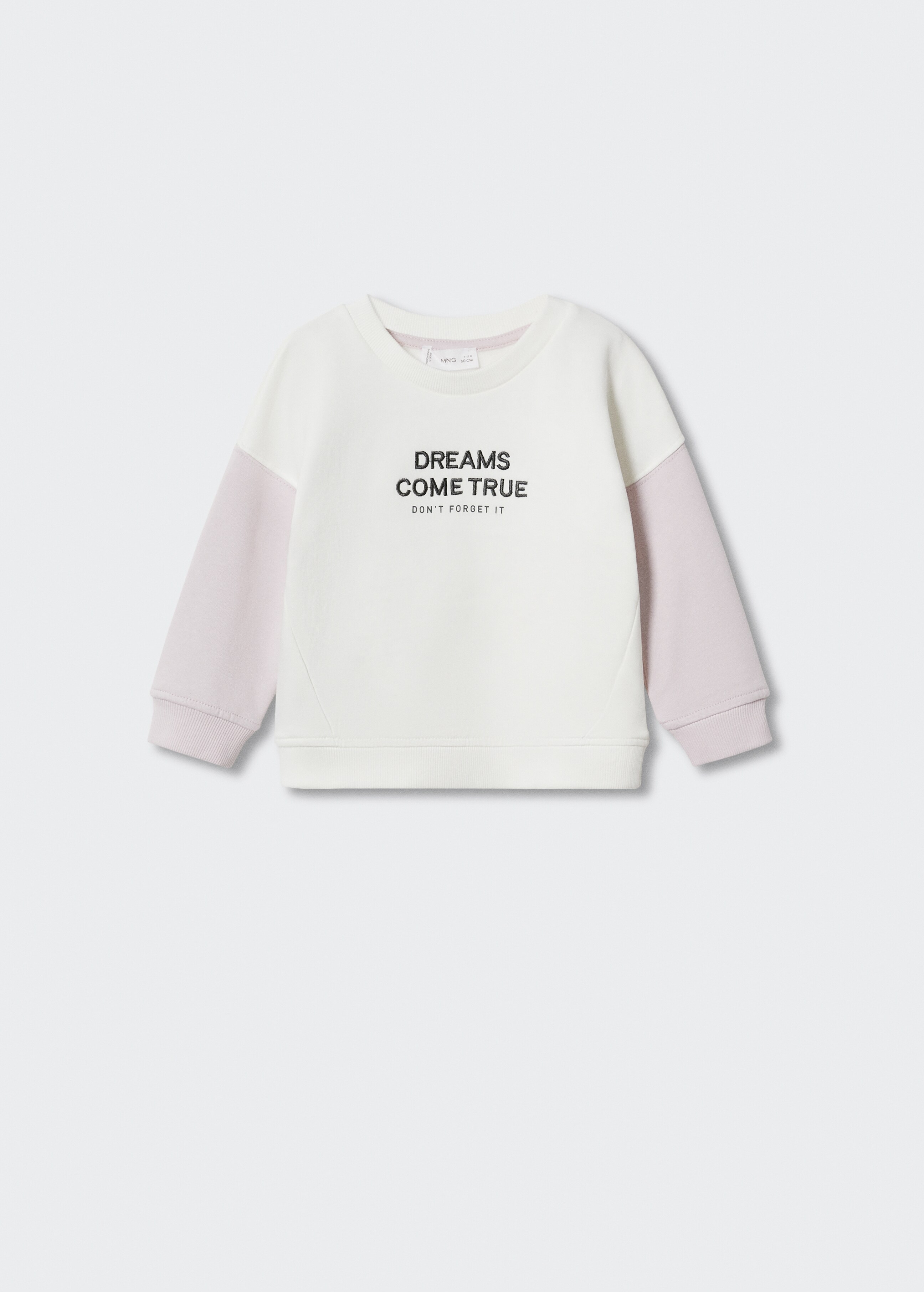 Sweatshirt com mensagem bordada - Artigo sem modelo