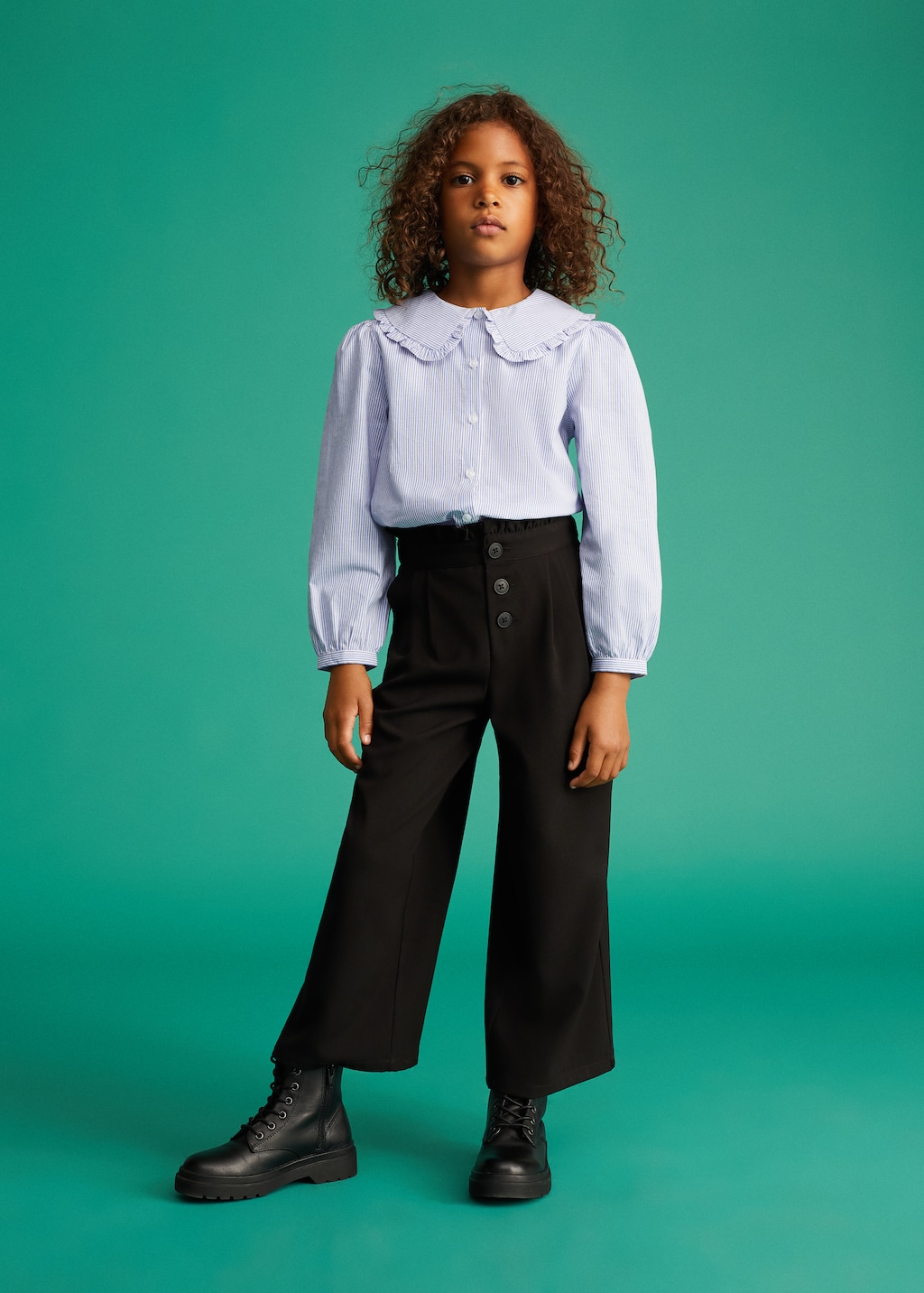 Pleated culottes <b>trousers</b>.