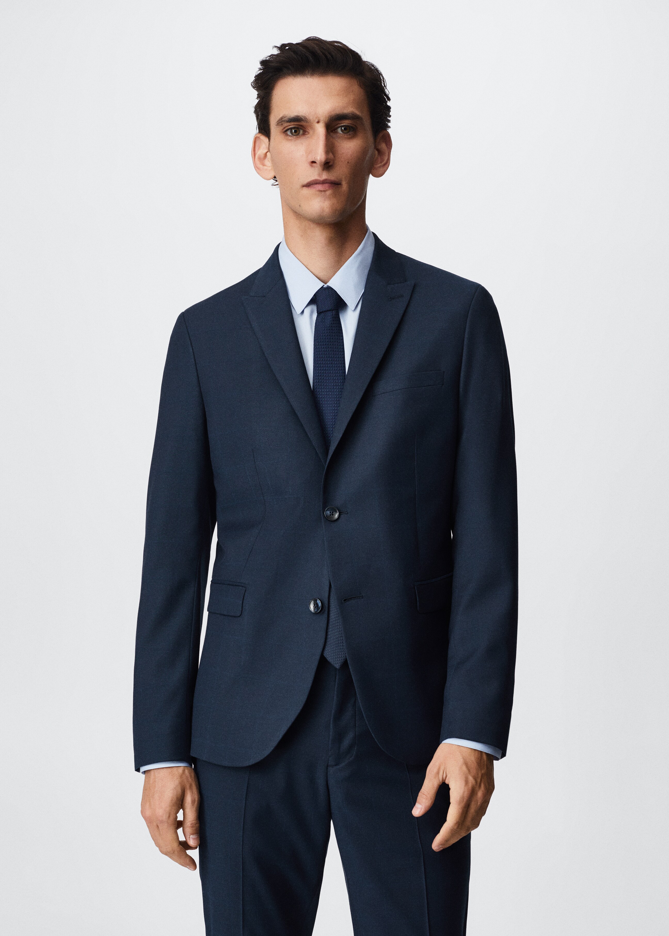 Super slim-fit suit blazer - Medium plane