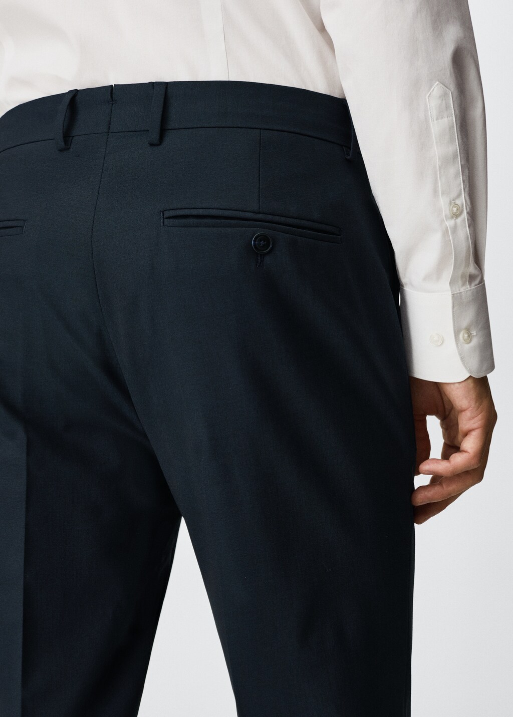 Pantalón traje slim fit lana - Detalle del artículo 3