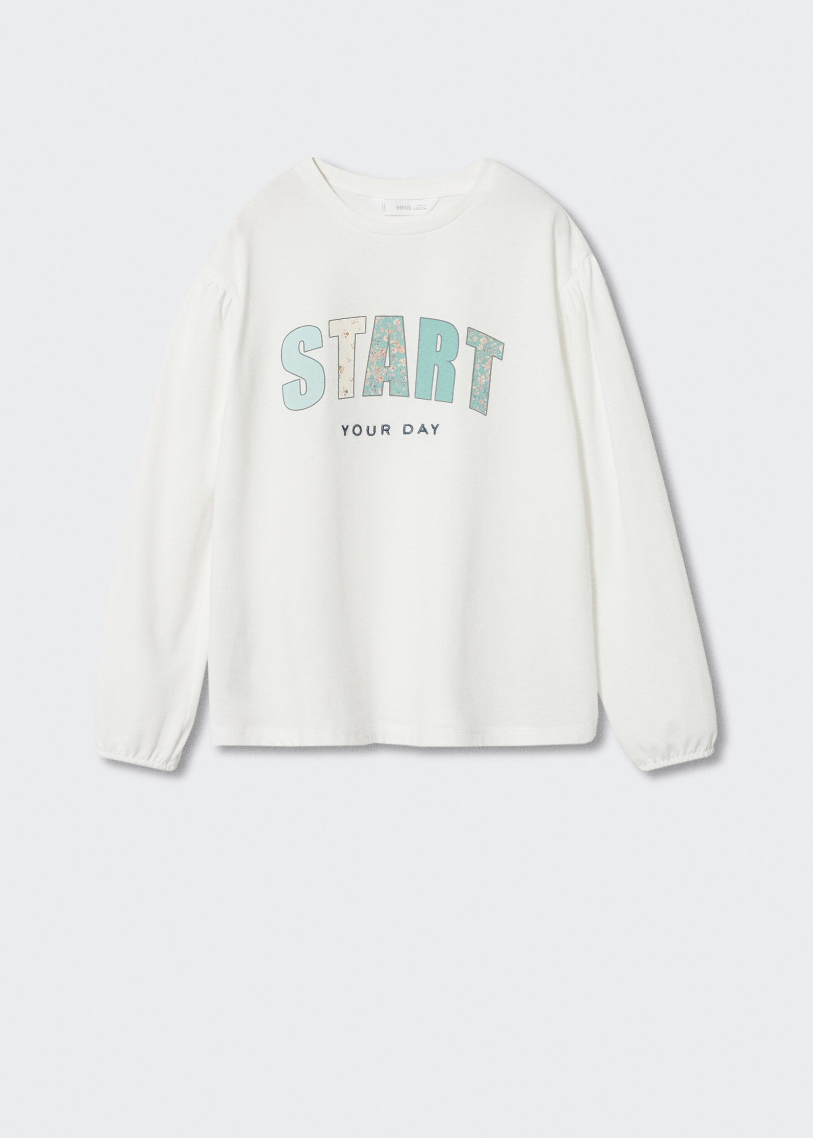 Long-sleeved t-shirt with message - Article without model