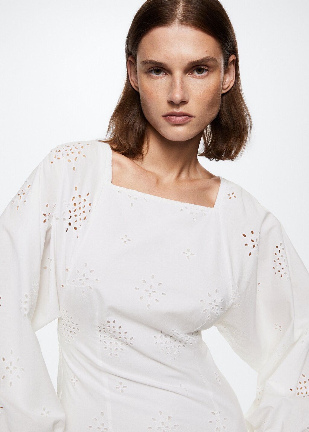 Broderie anglaise cotton dress - Details of the article 1