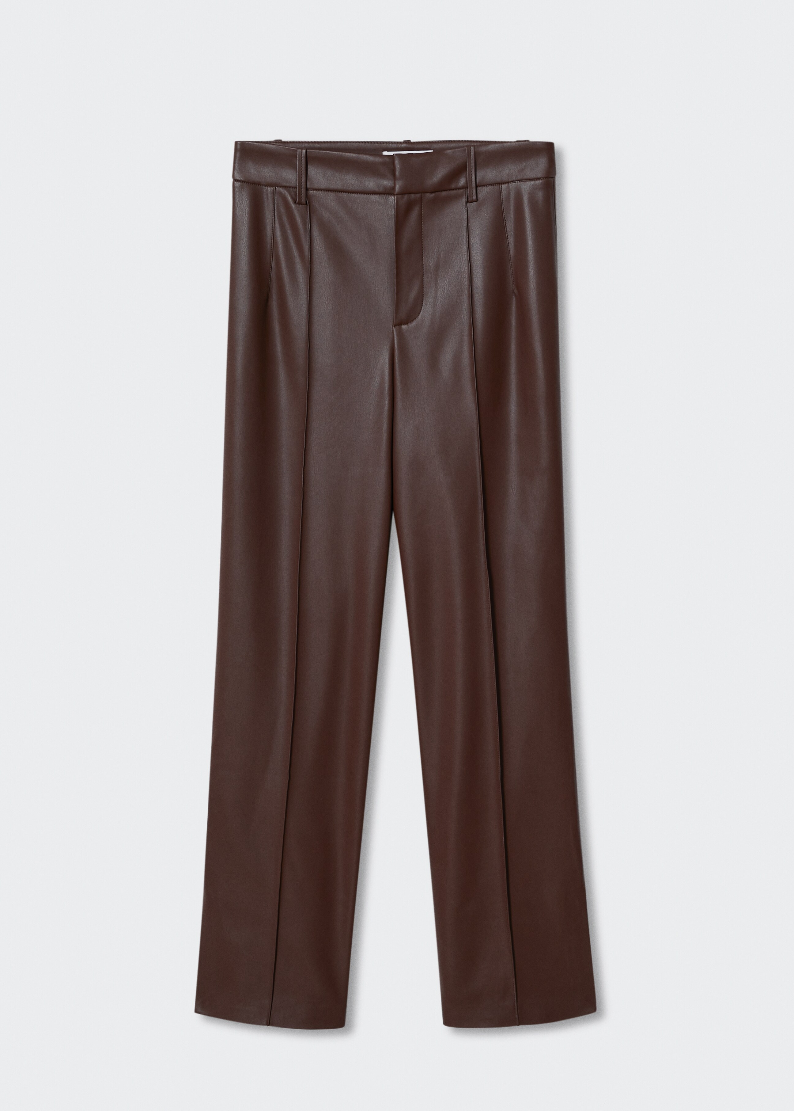 Leather-effect straight trousers - Article without model