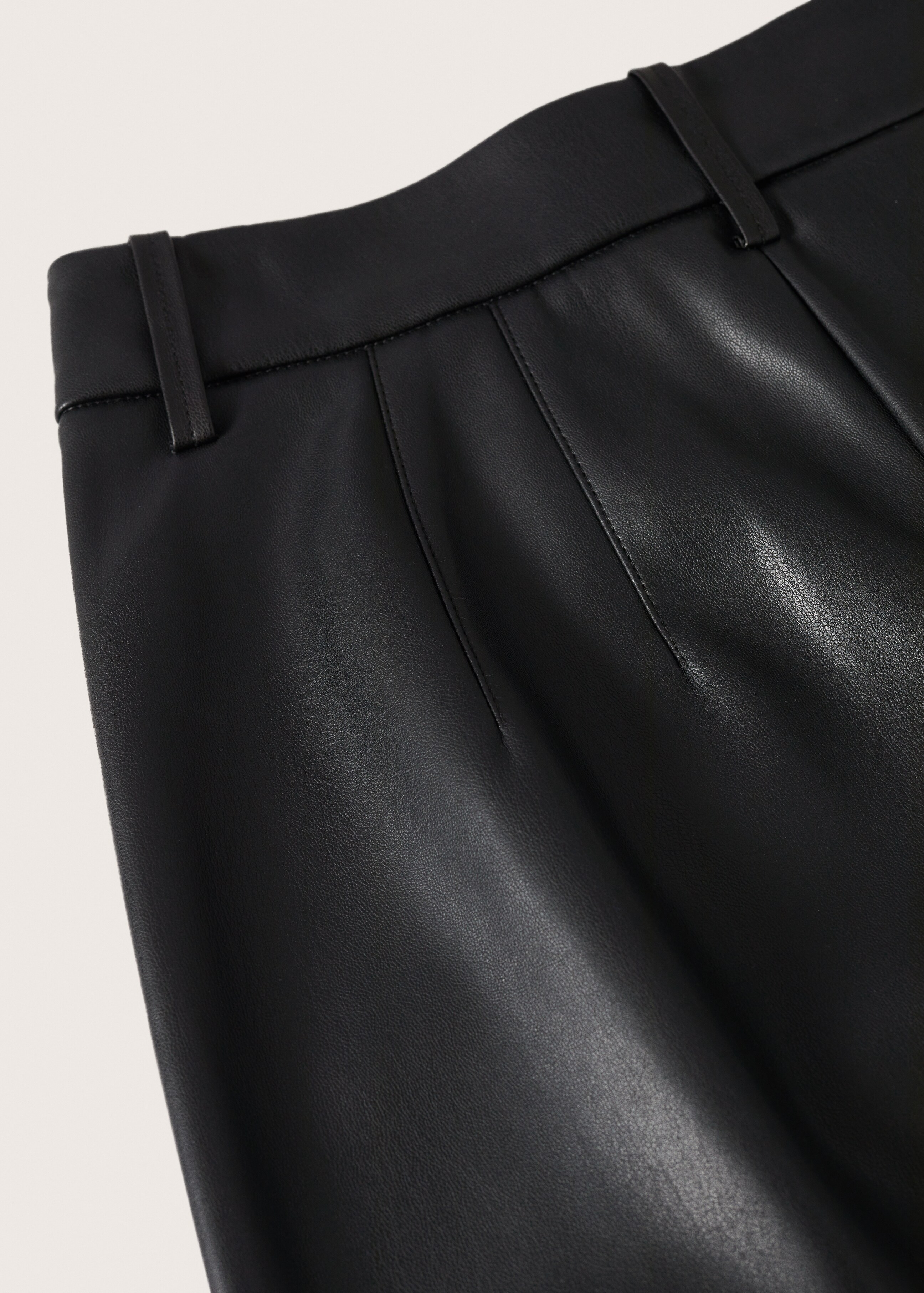 Leather-effect straight trousers - Details of the article 8