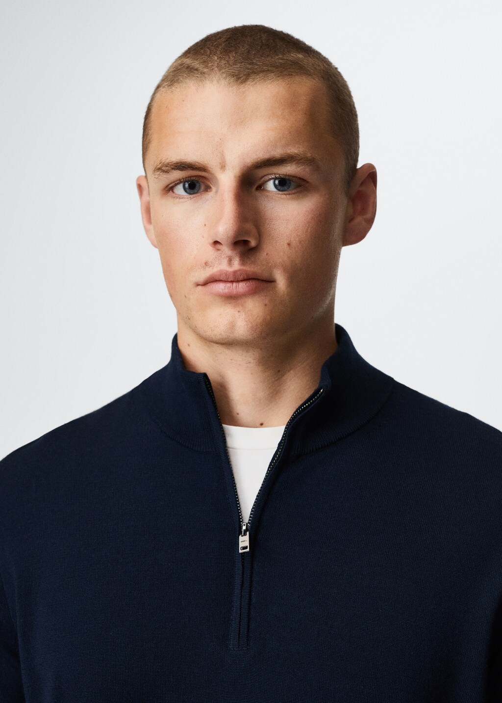 Wool zip neck jumper - Details of the article 1