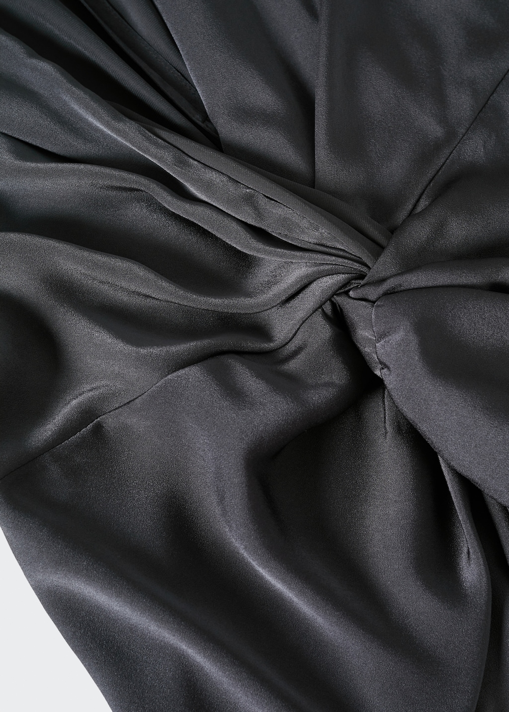 Satin dress with knot - Details of the article 8