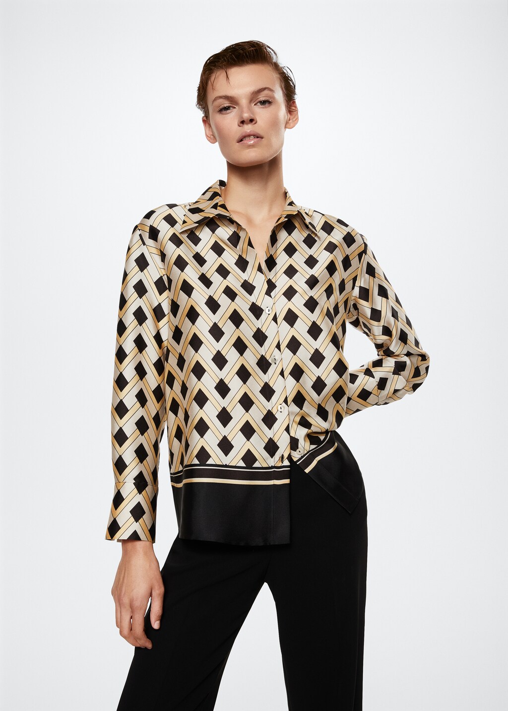 Geometric print shirt - Medium plane