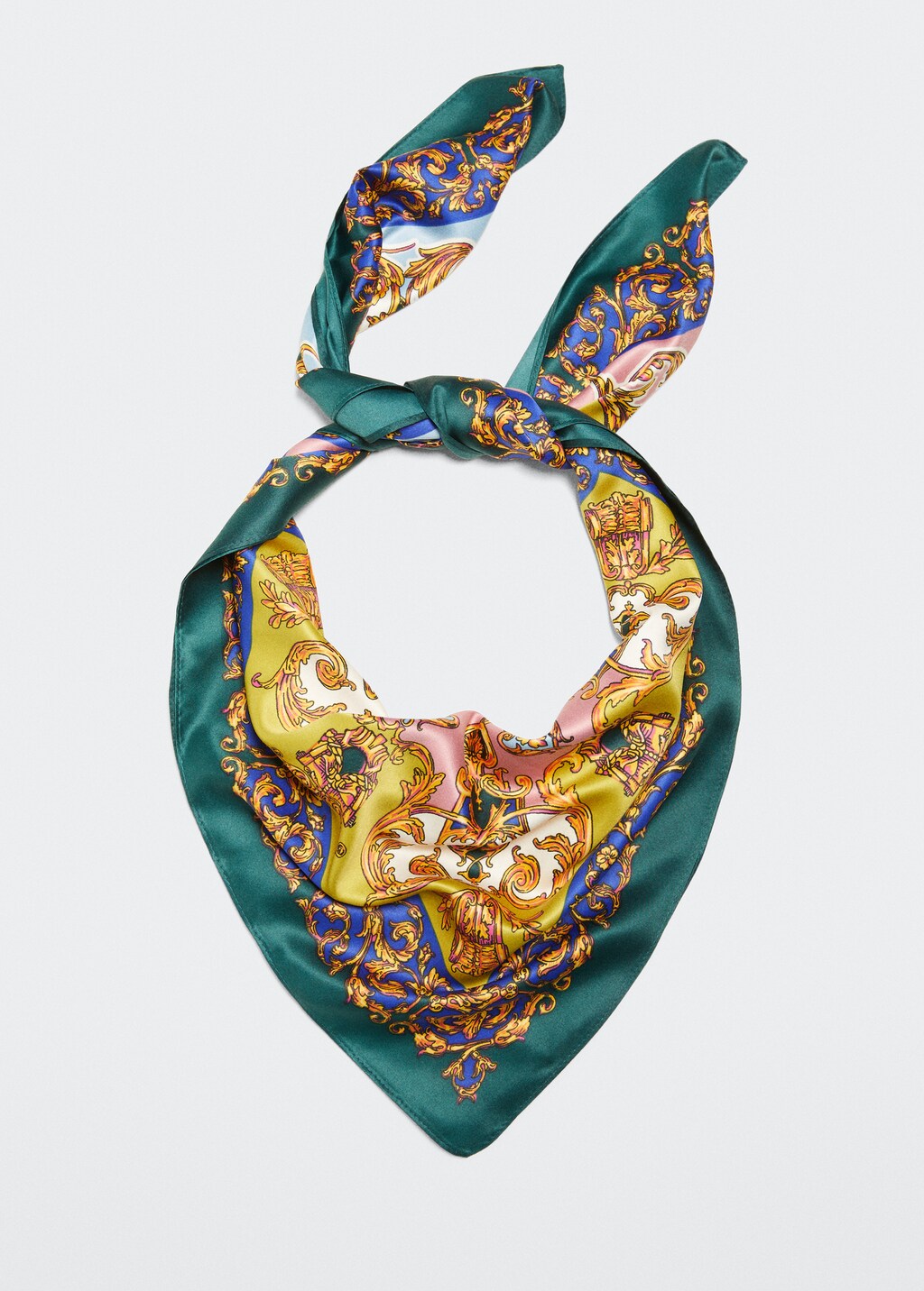 Printed satin scarf - Details of the article 2