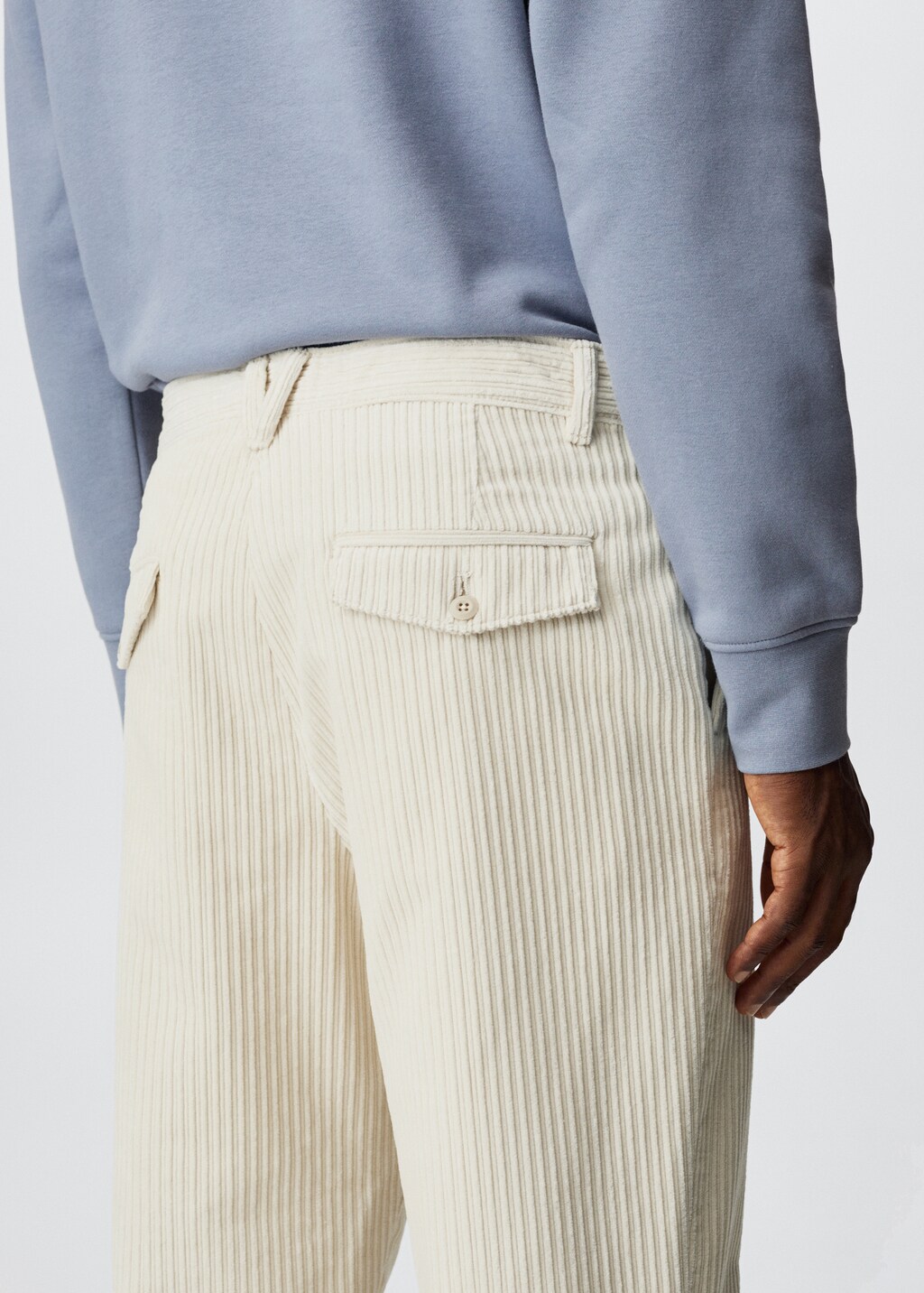 Regular fit corduroy trousers - Details of the article 1