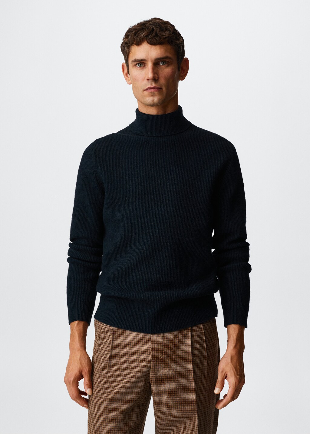 Structured turtleneck sweater - Medium plane