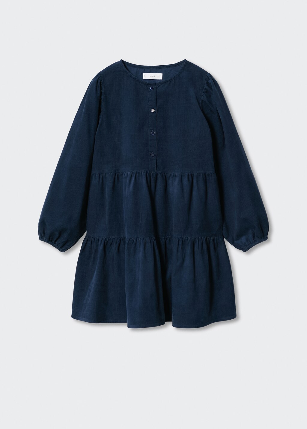 Ruffled corduroy dress - Article without model