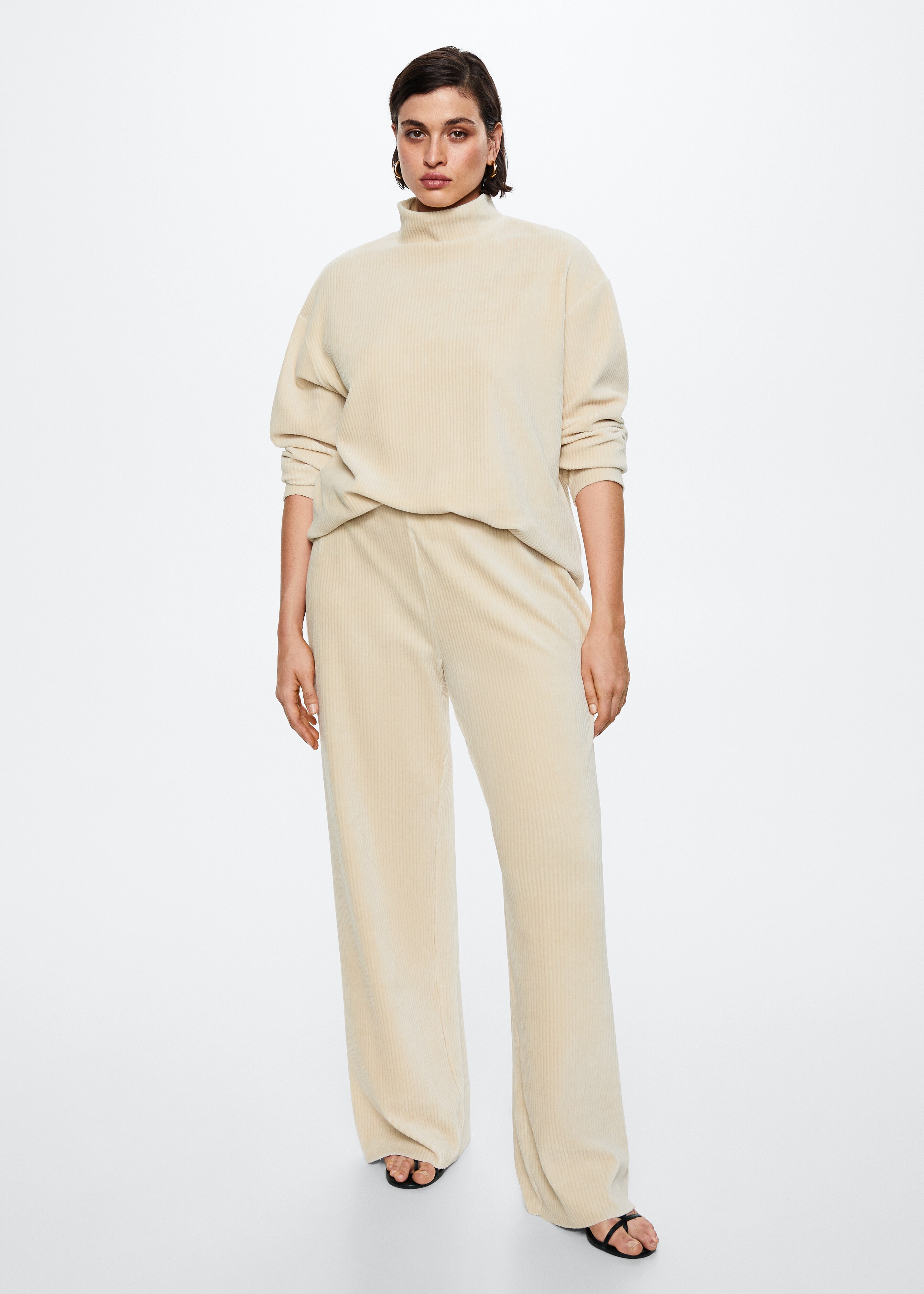 Corduroy trousers with elastic waist - Details of the article 3