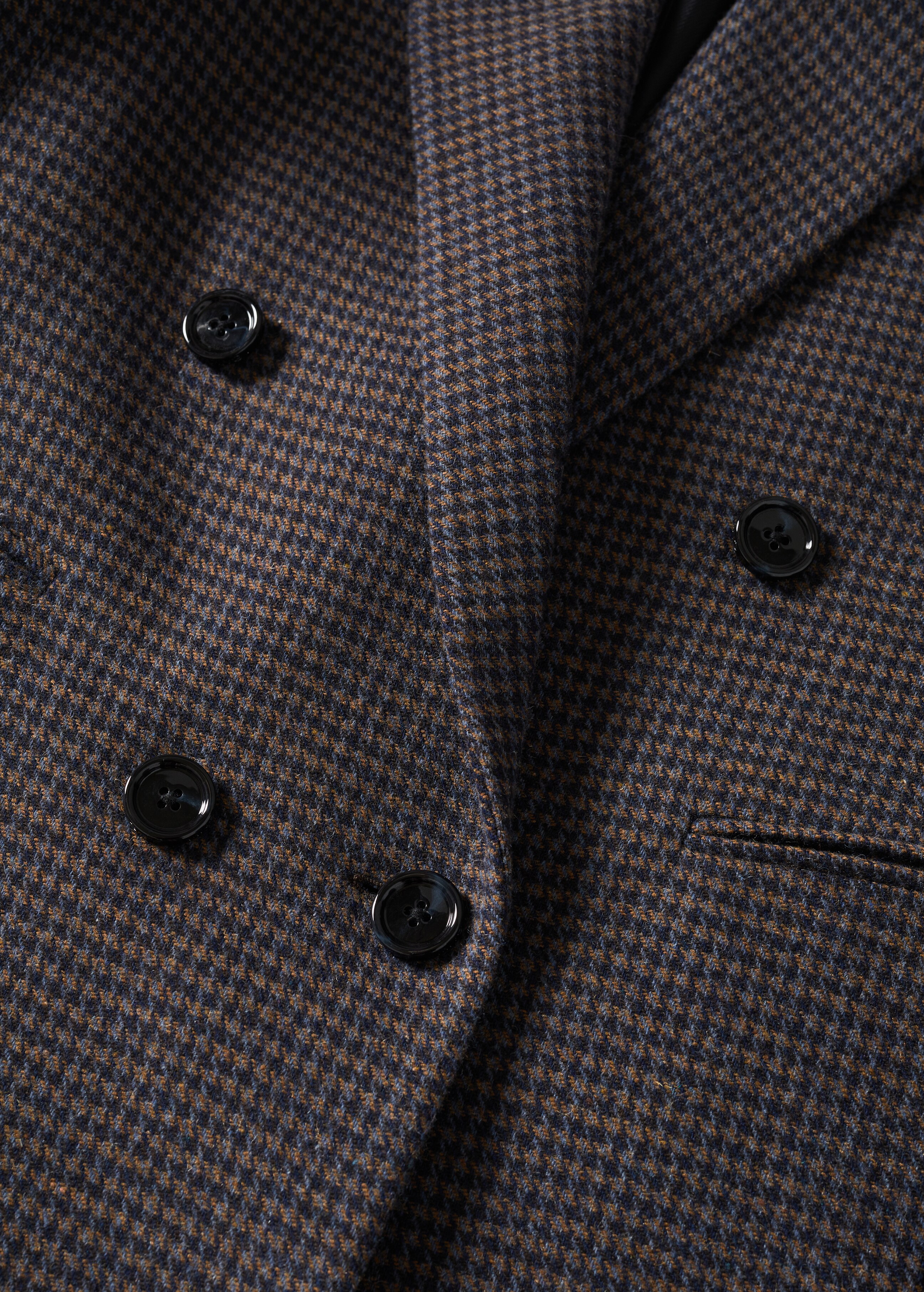 Vlněný kabát se vzorem kohoutí stopy - Detail zboží 8
