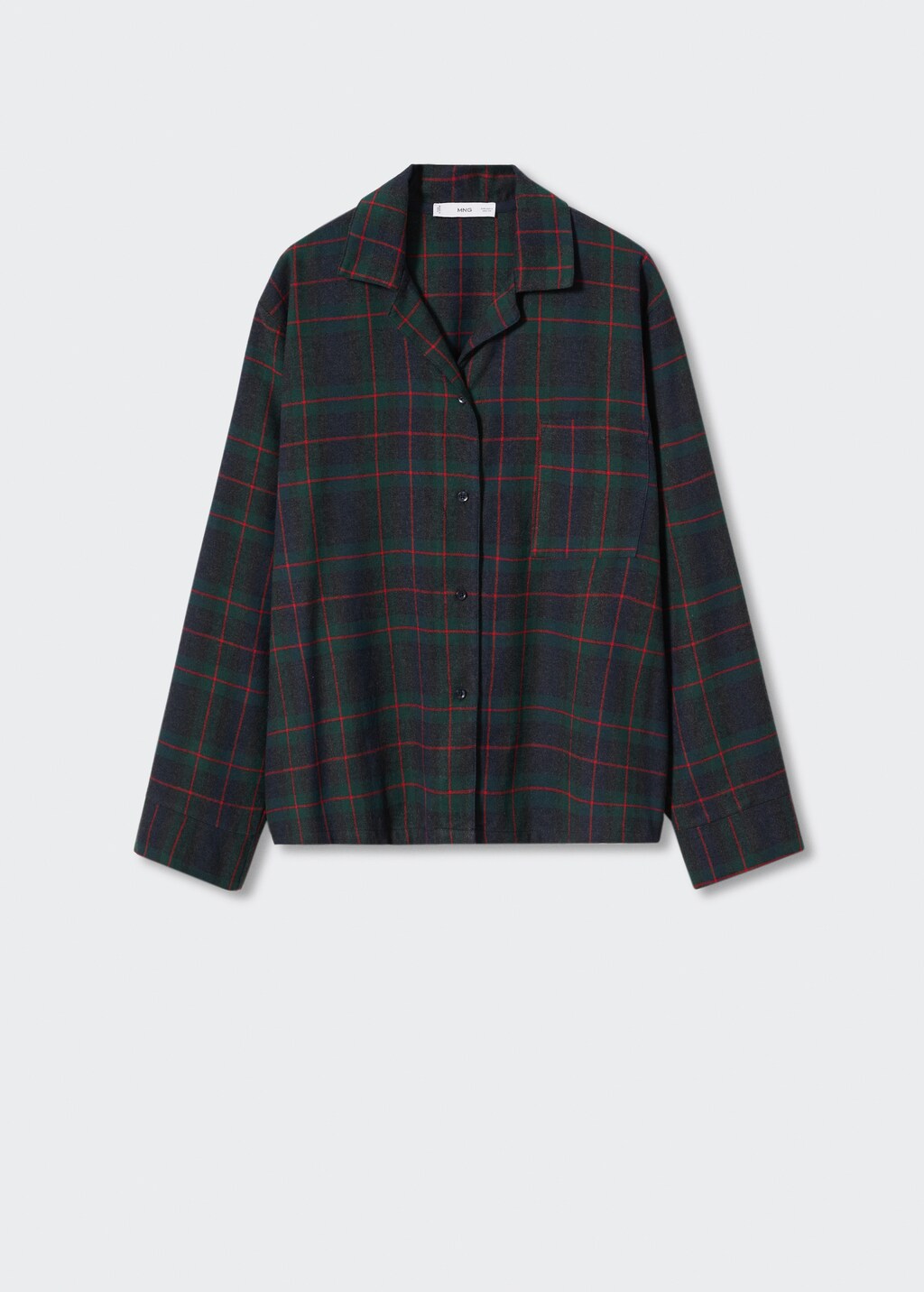 Check flannel pajama shirt - Article without model