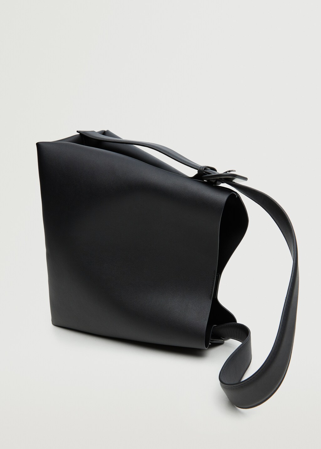 Shopper bag with buckle - Medium plane