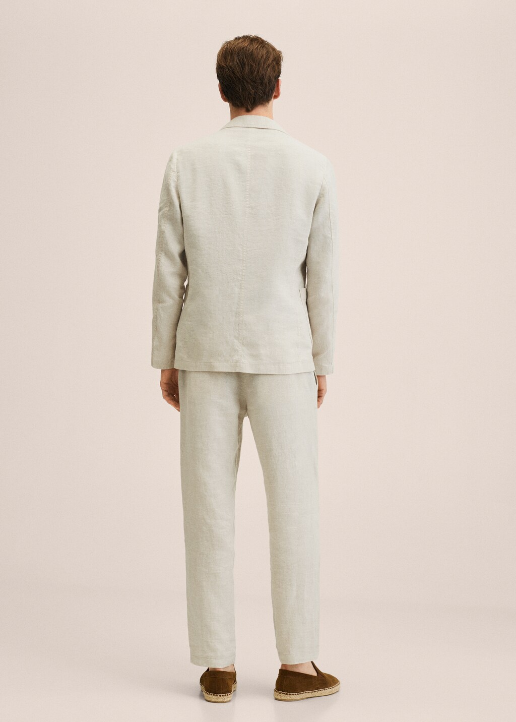 Slim-fit linen jacket - Reverse of the article