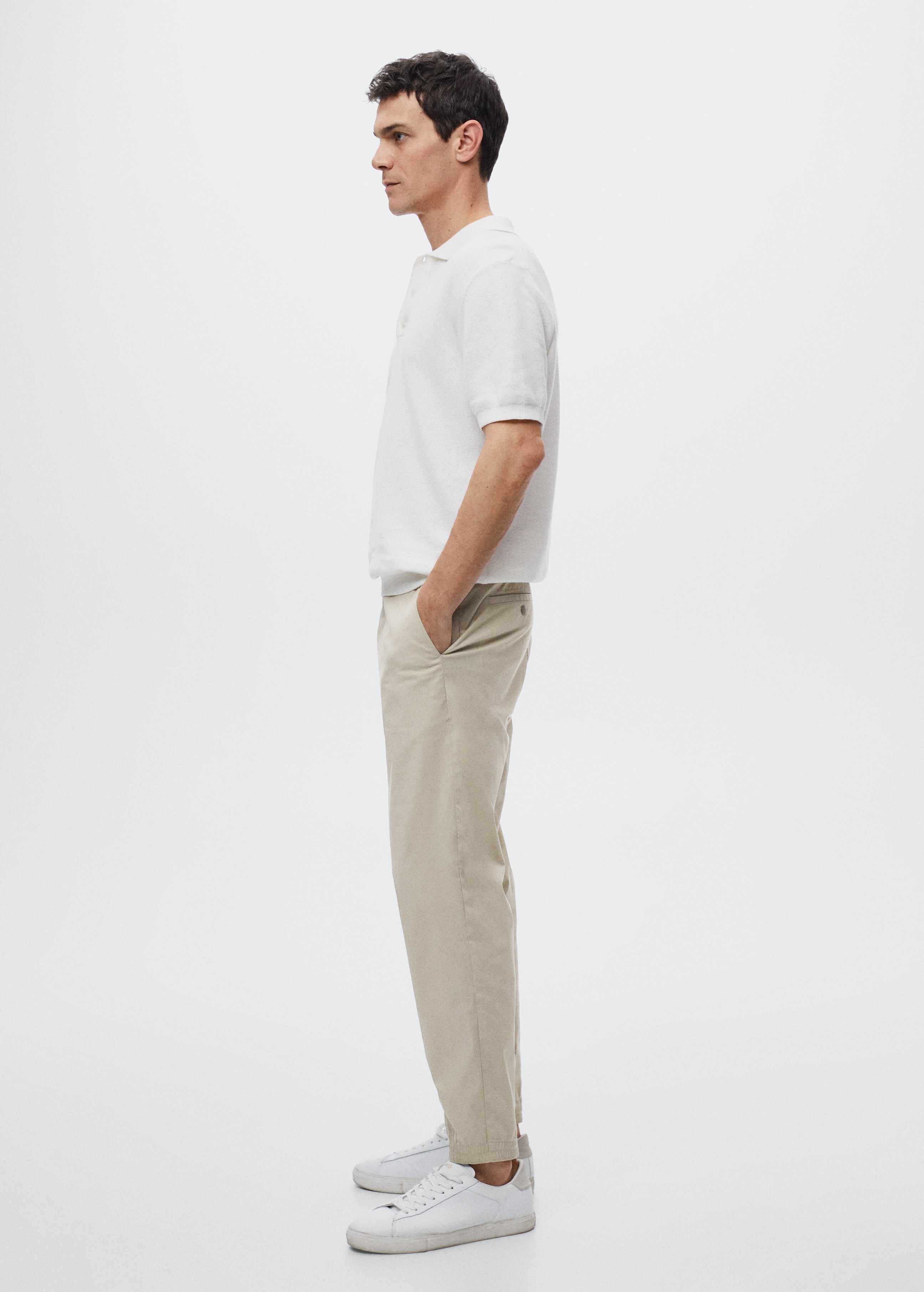 Cotton jogger-style trousers - Details of the article 2