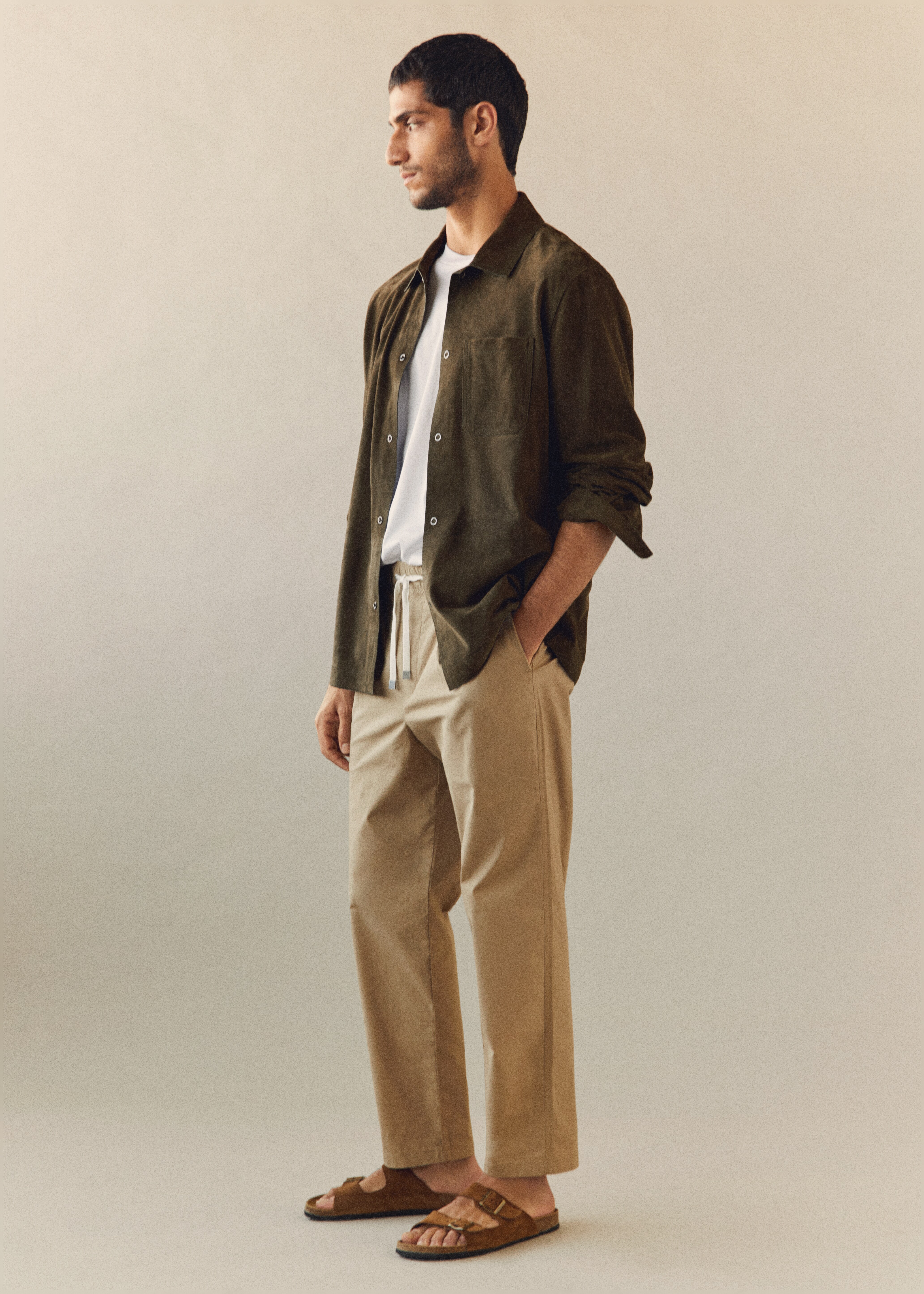 Cotton jogger-style trousers - Details of the article 5