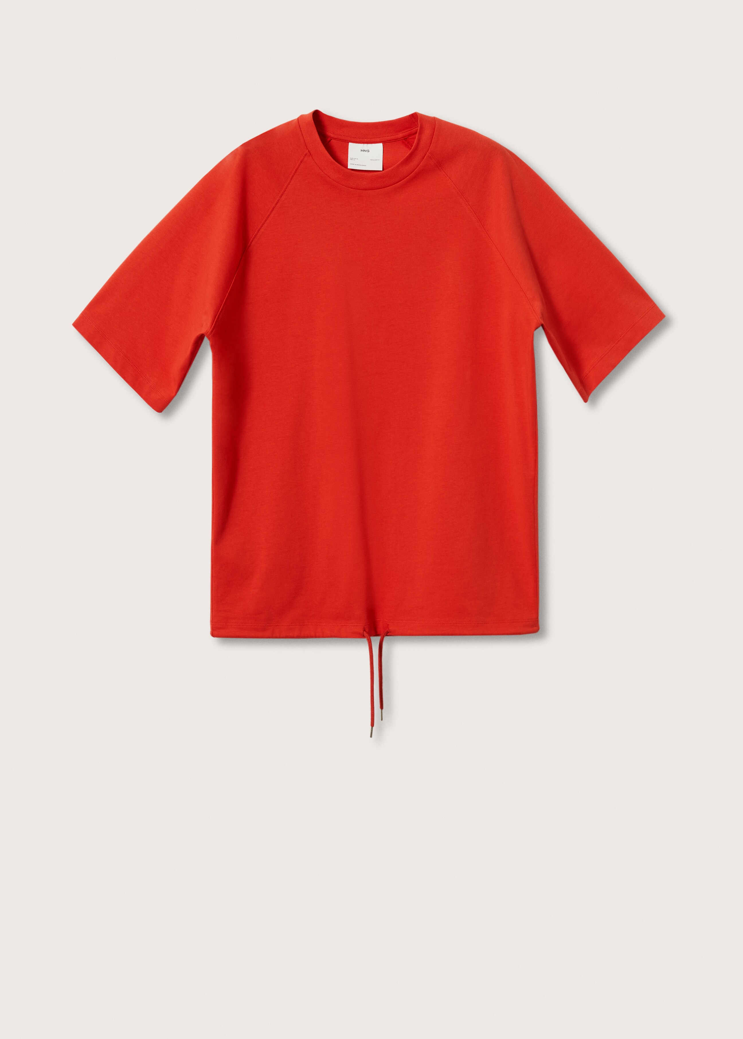 Drawstring cotton t-shirt - Article without model