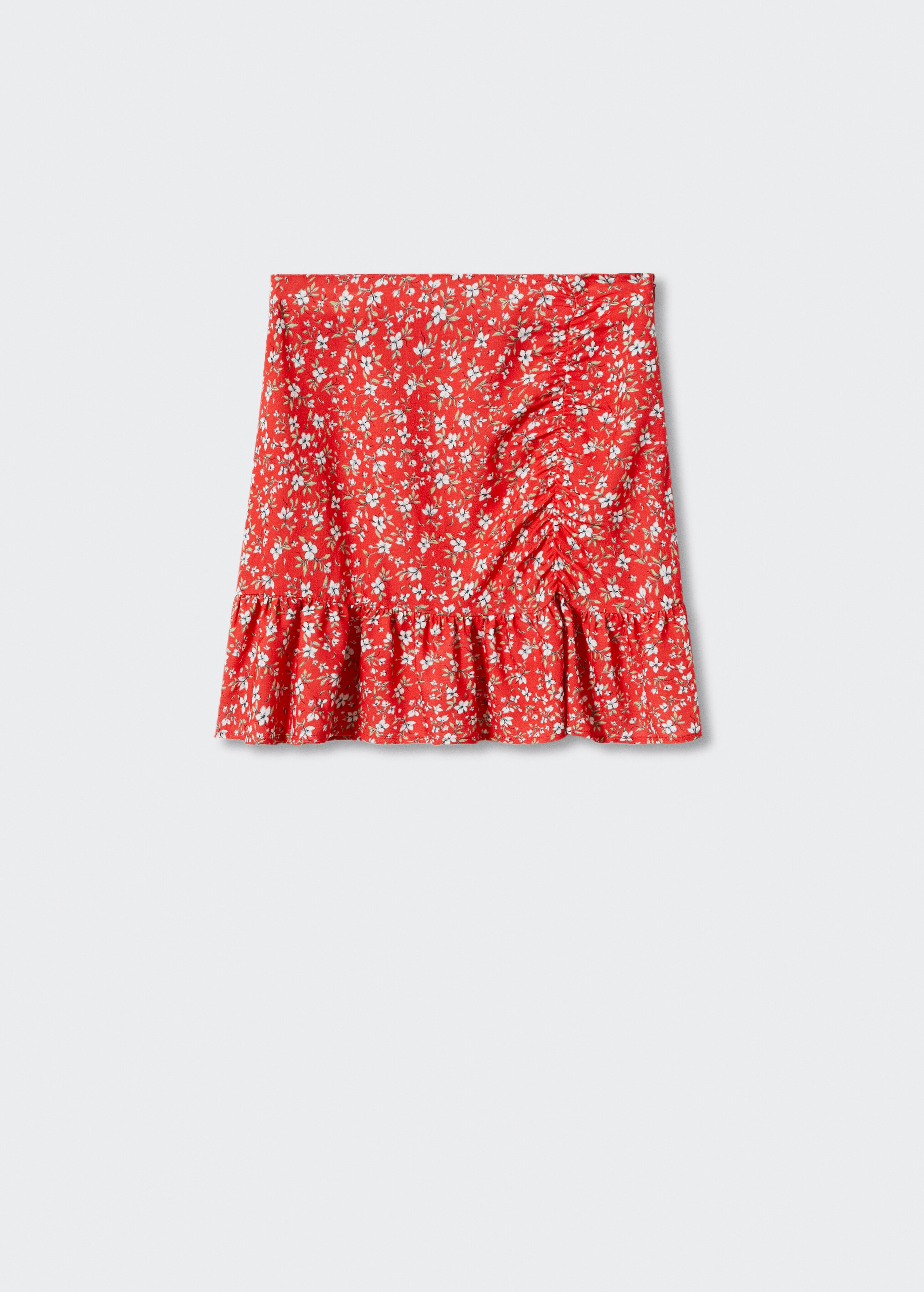 Ruffle flower print miniskirt - Article without model