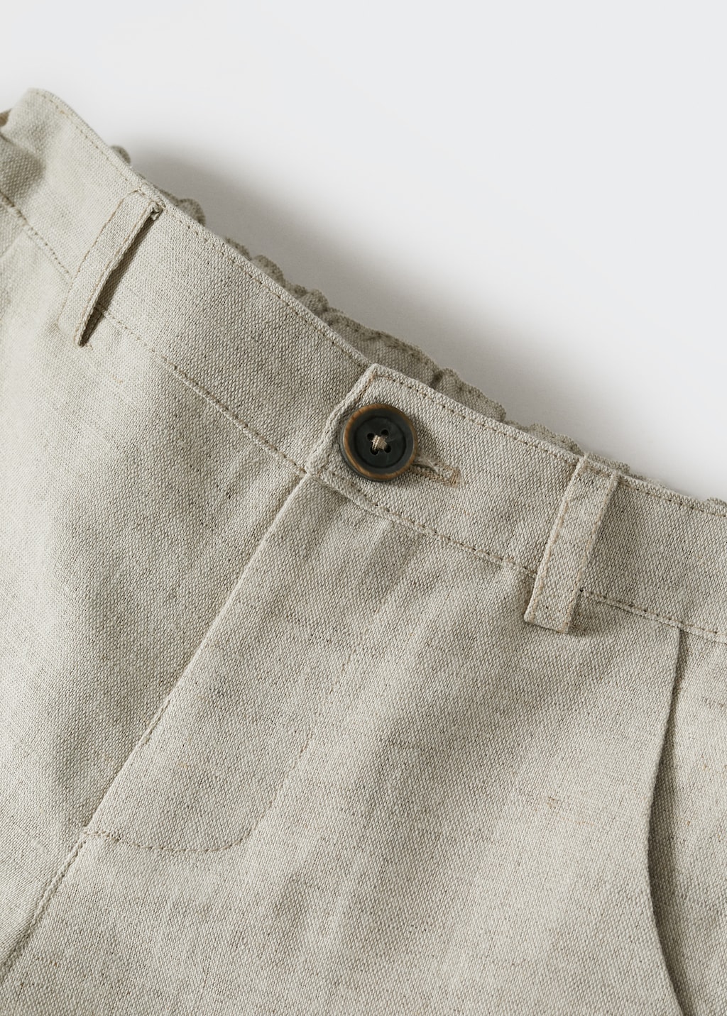 Cotton linen-blend shorts - Details of the article 8