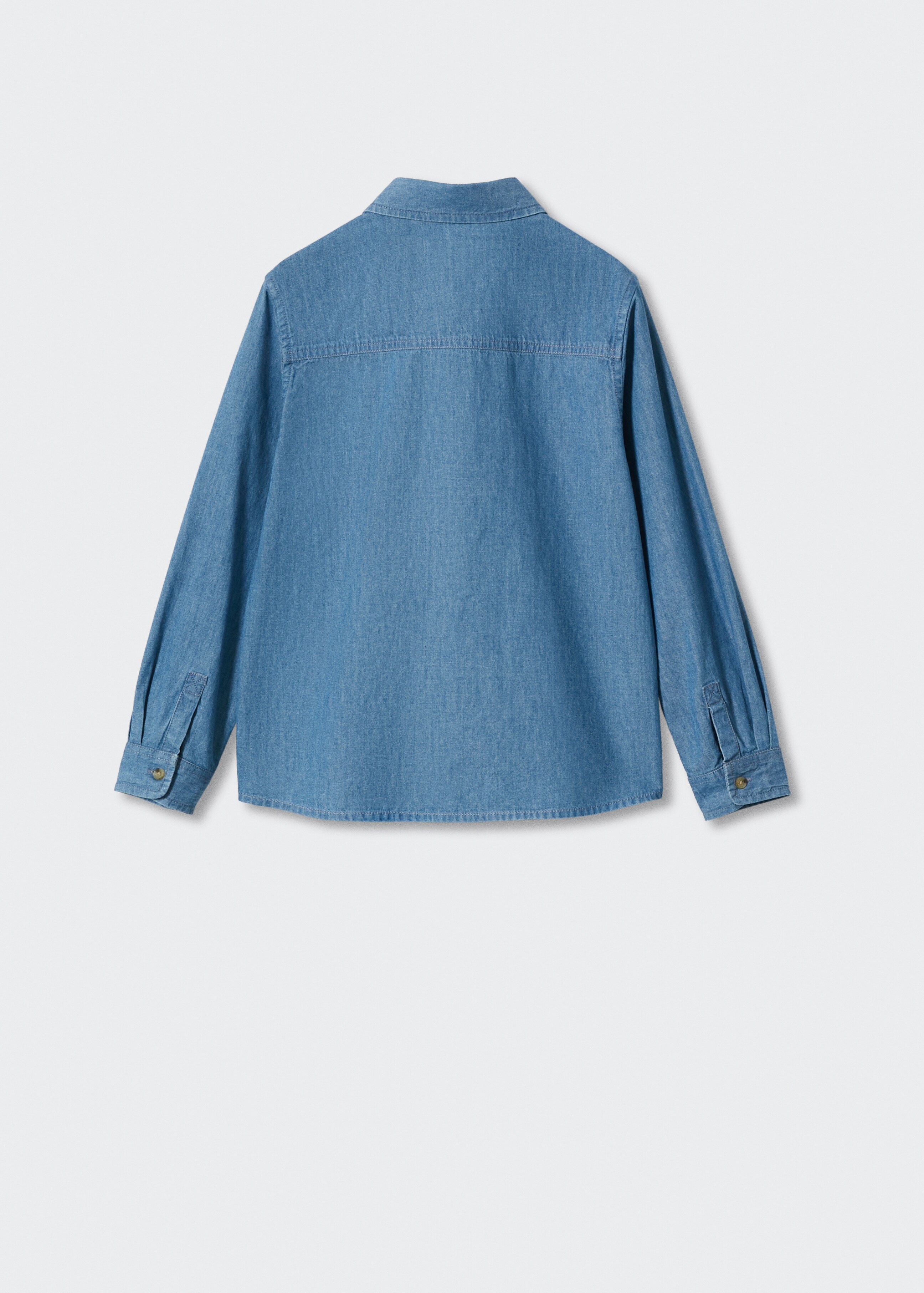 Regular-fit denim shirt with chest pocket - Reverse of the article