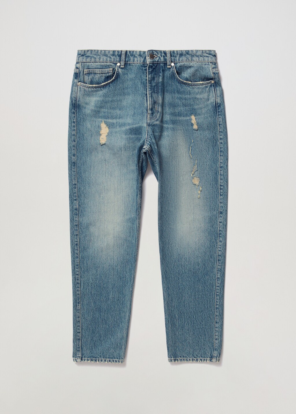 Ripped straight-fit jeans - Details of the article 4