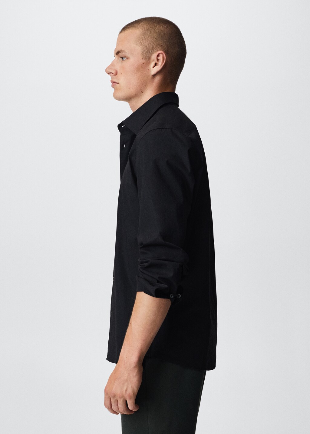 Slim fit stretch cotton shirt - Details of the article 2