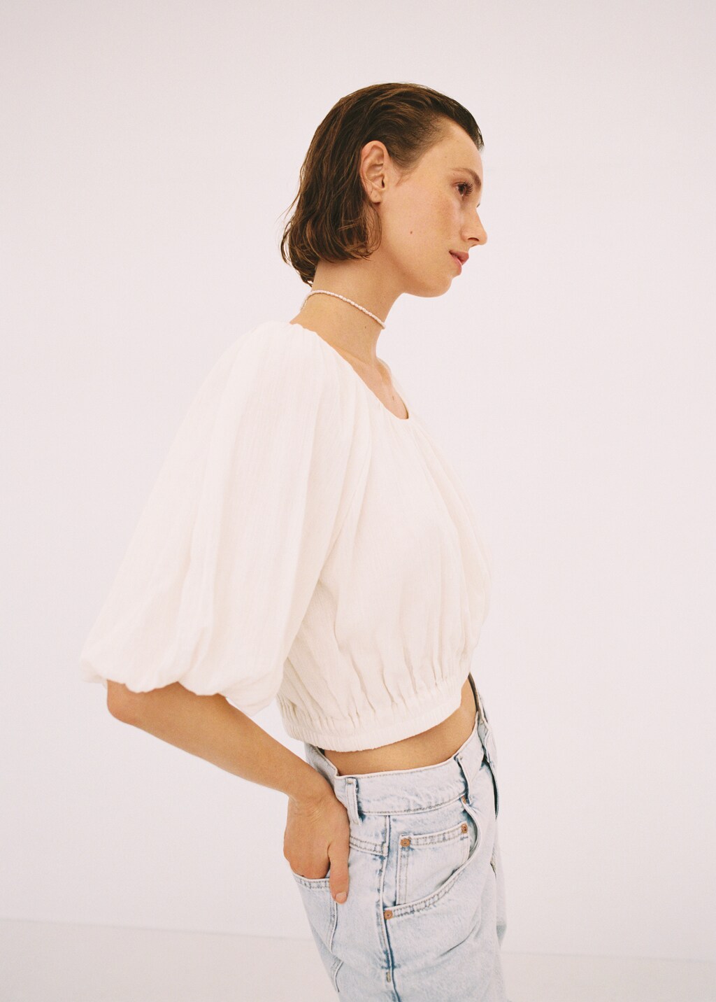 Puffed sleeves blouse - Details of the article 6