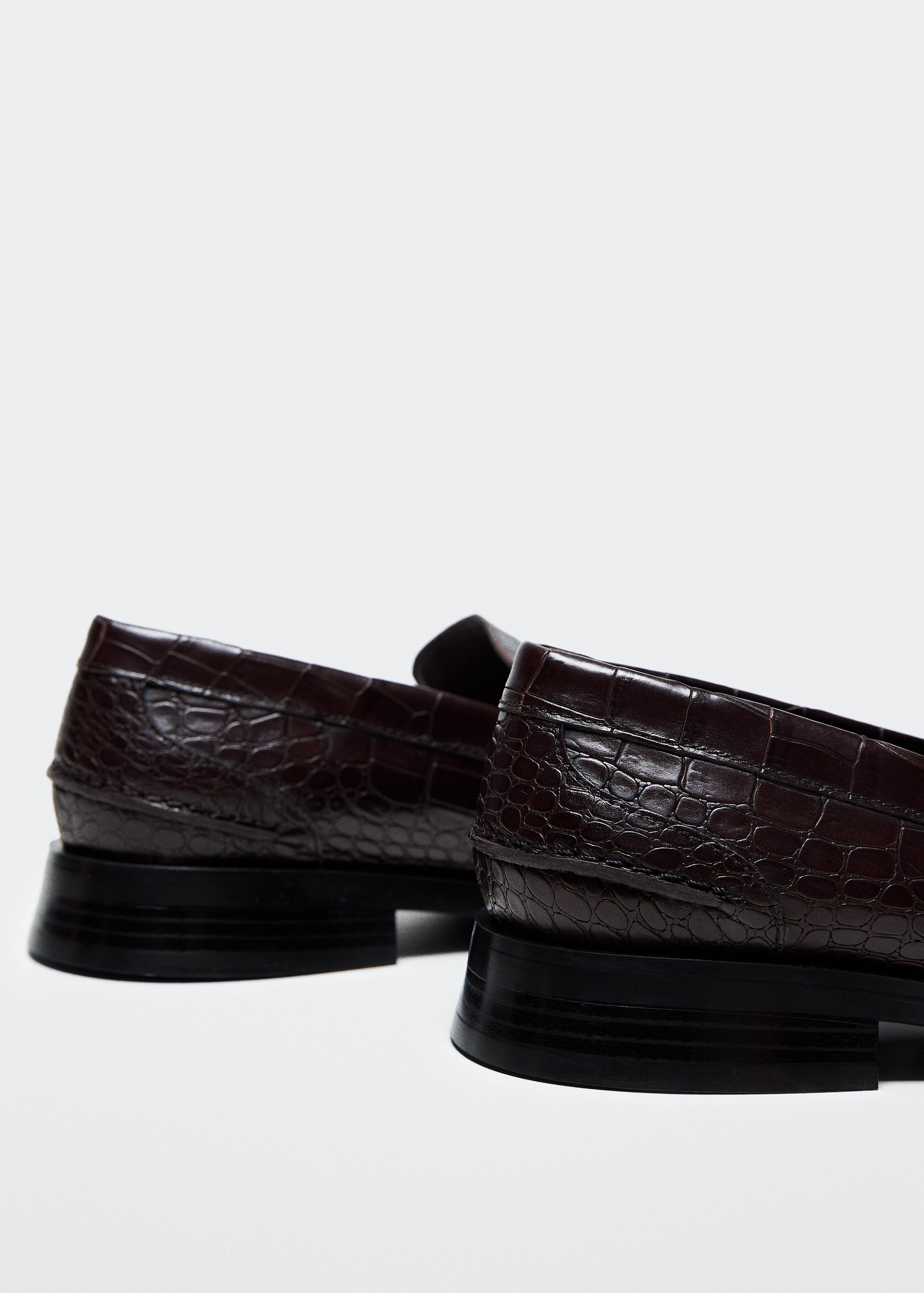 Square-toe leather loafers - Details of the article 3