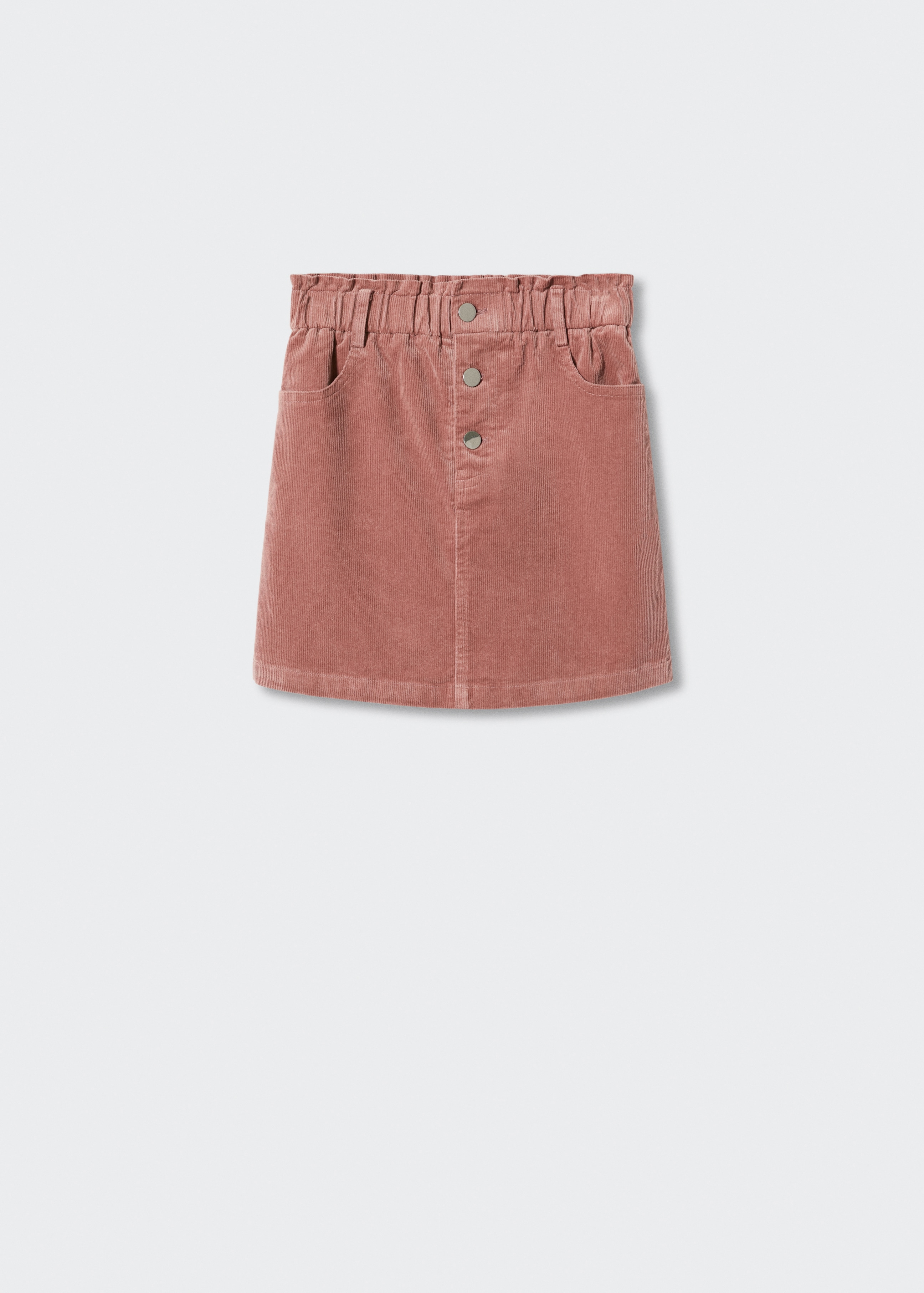 Buttoned corduroy skirt