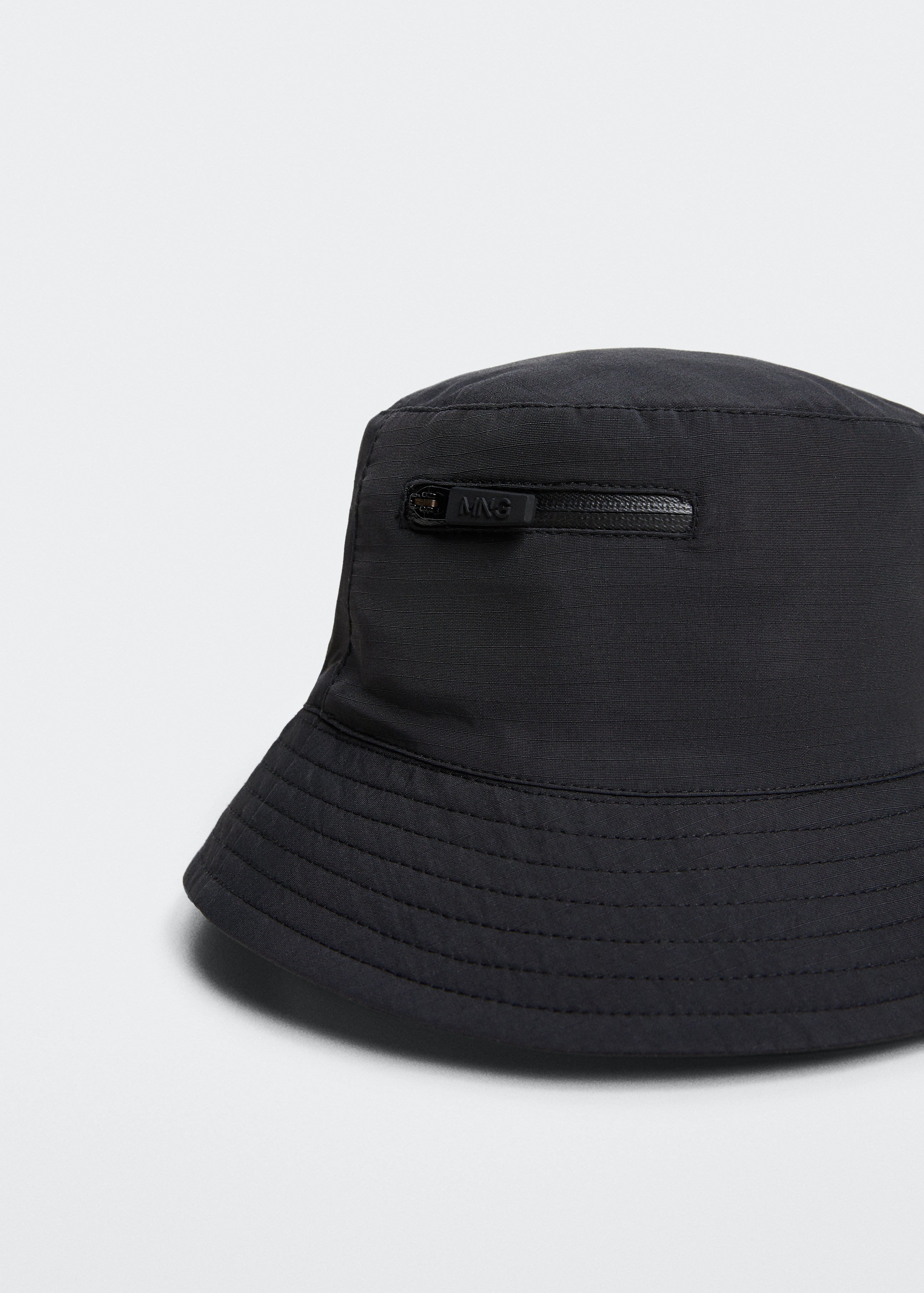 Bucket hat with zip - Medium plane